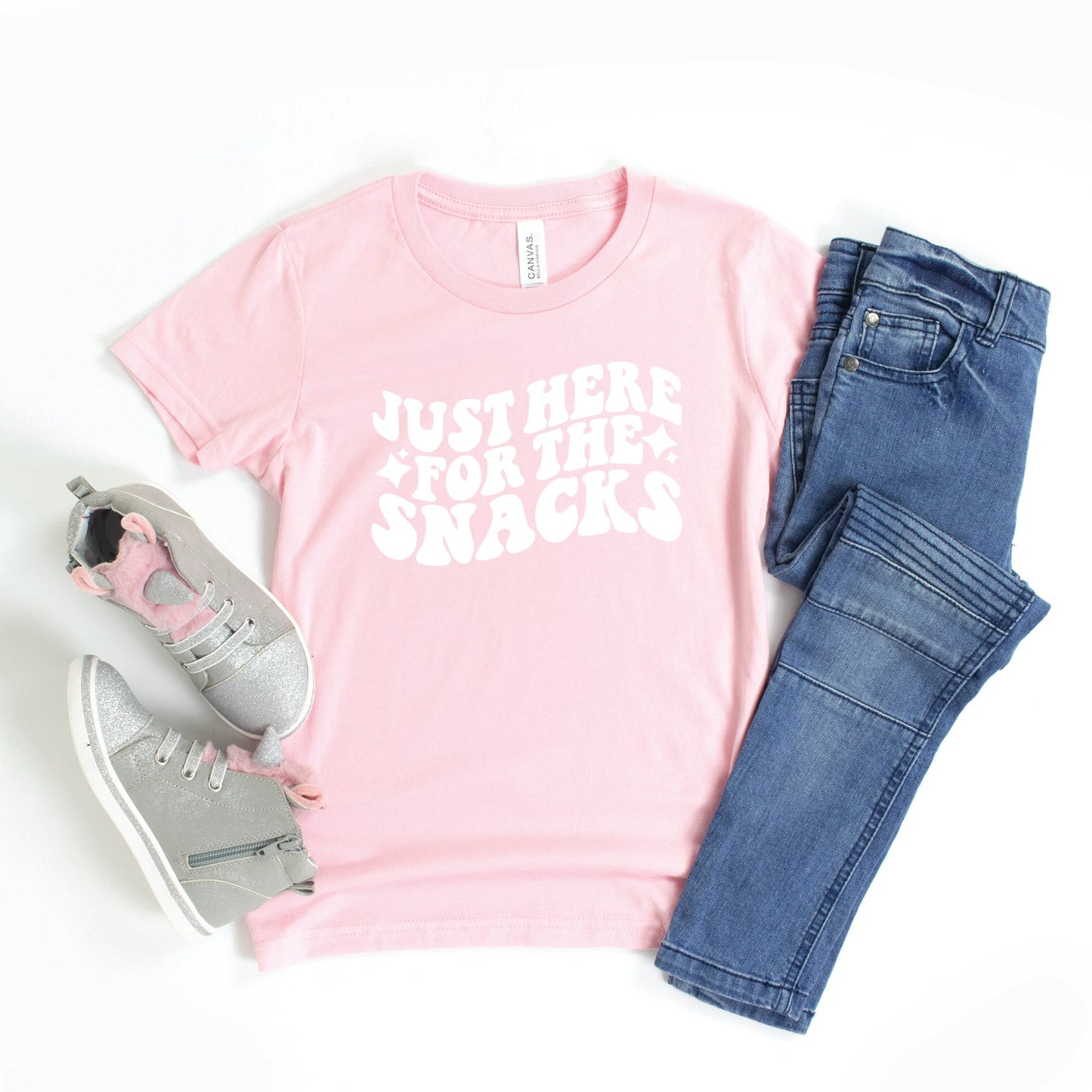 Here For The Snacks Stars | Youth Short Sleeve Crew Neck