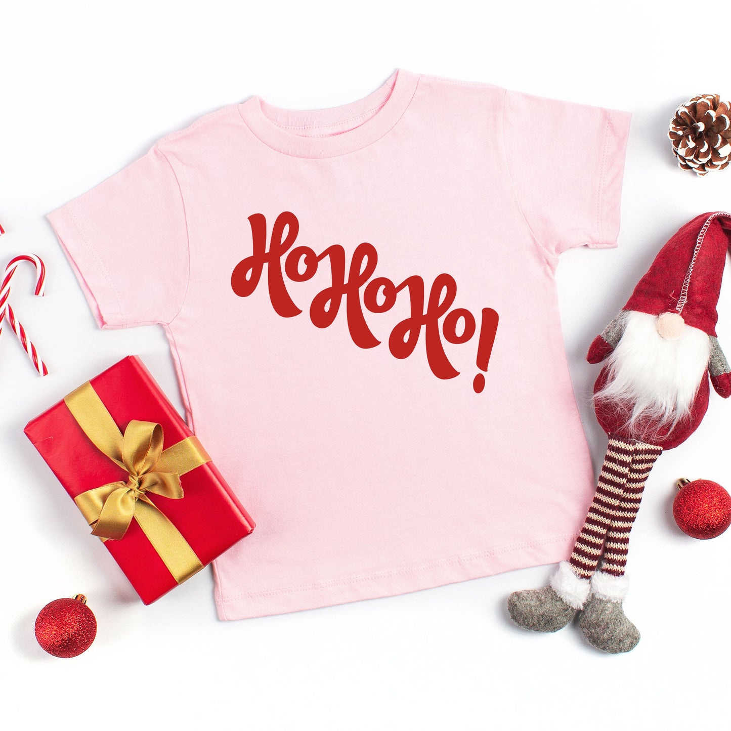 Diagonal Ho Ho Ho | Toddler Graphic Short Sleeve Tee