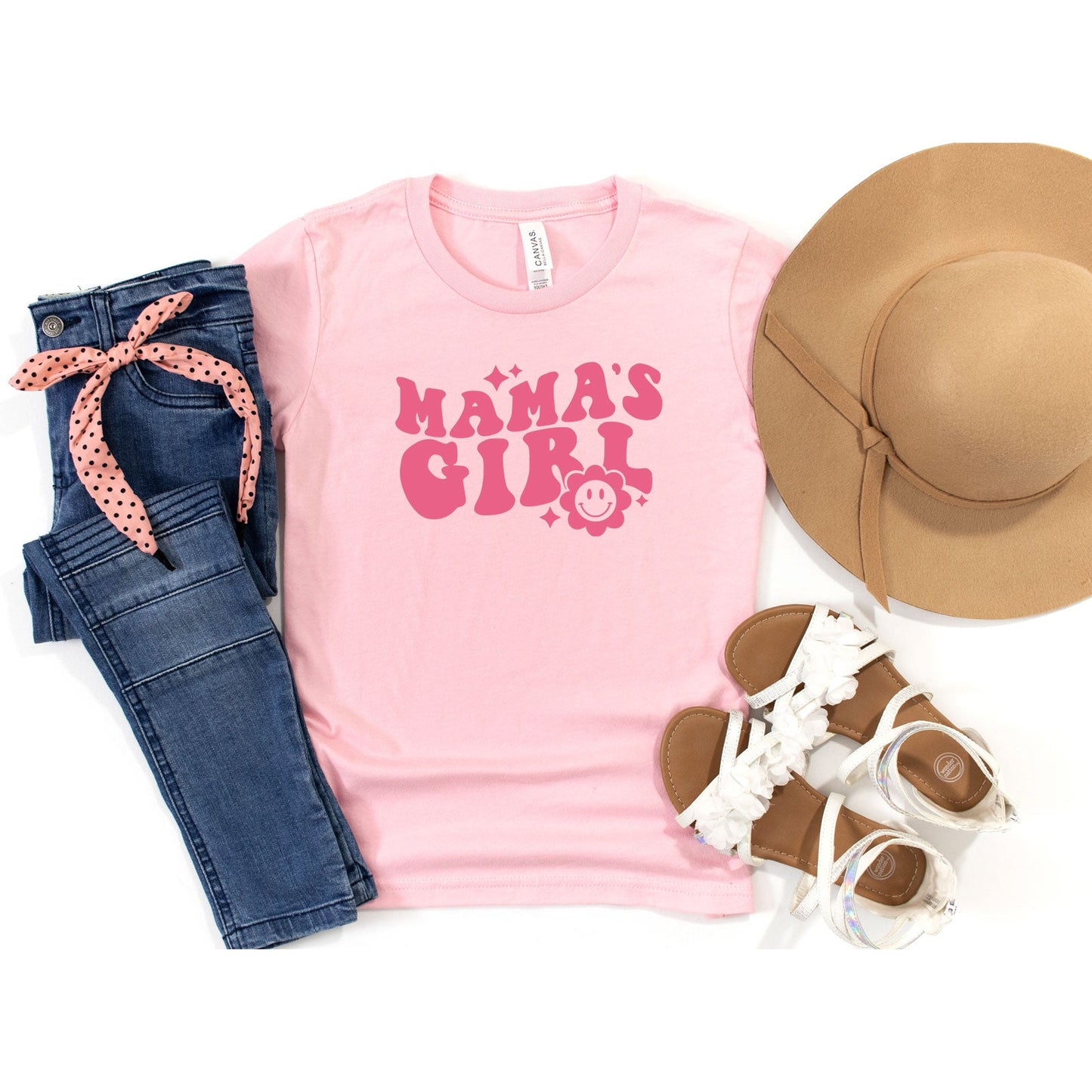 Mama's Girl Flower | Youth Short Sleeve Crew Neck
