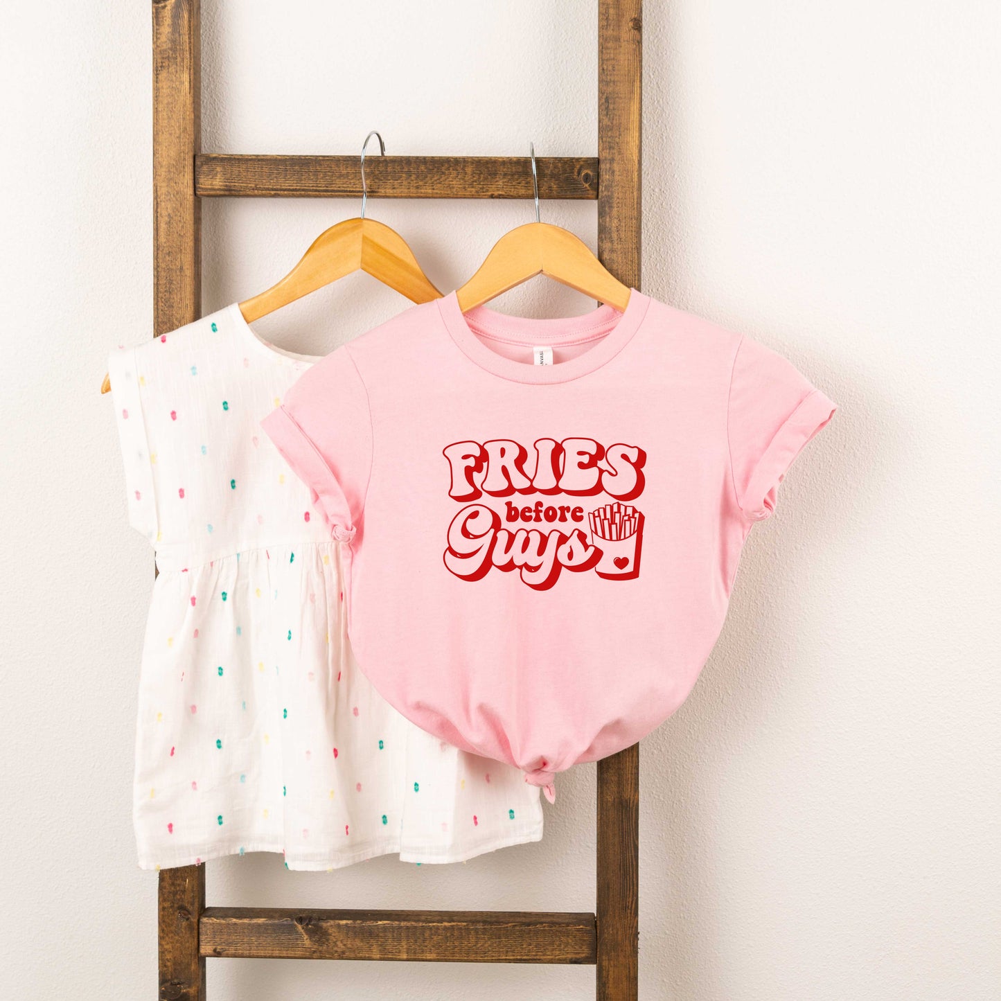 Fries Before Guys Bold | Toddler Short Sleeve Crew Neck
