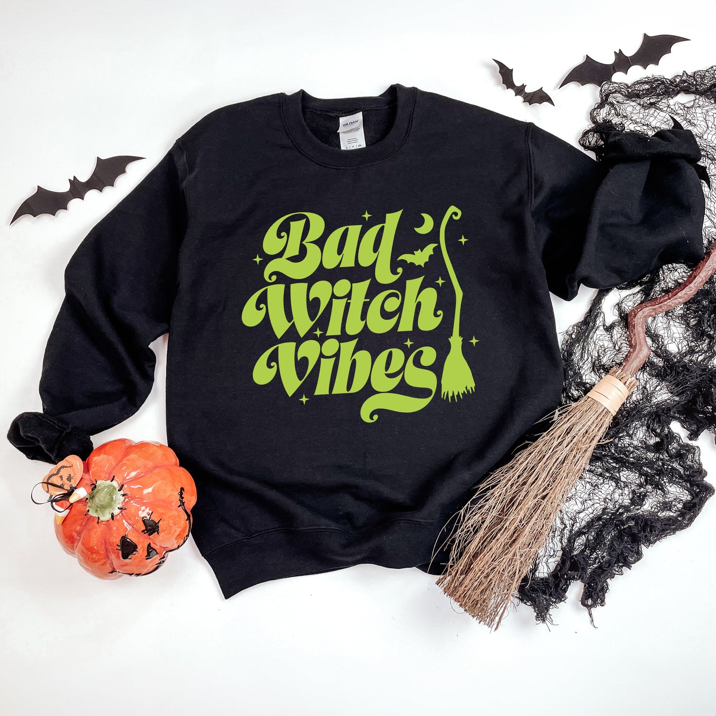 Bad Witch Vibes Puff Print | Sweatshirt