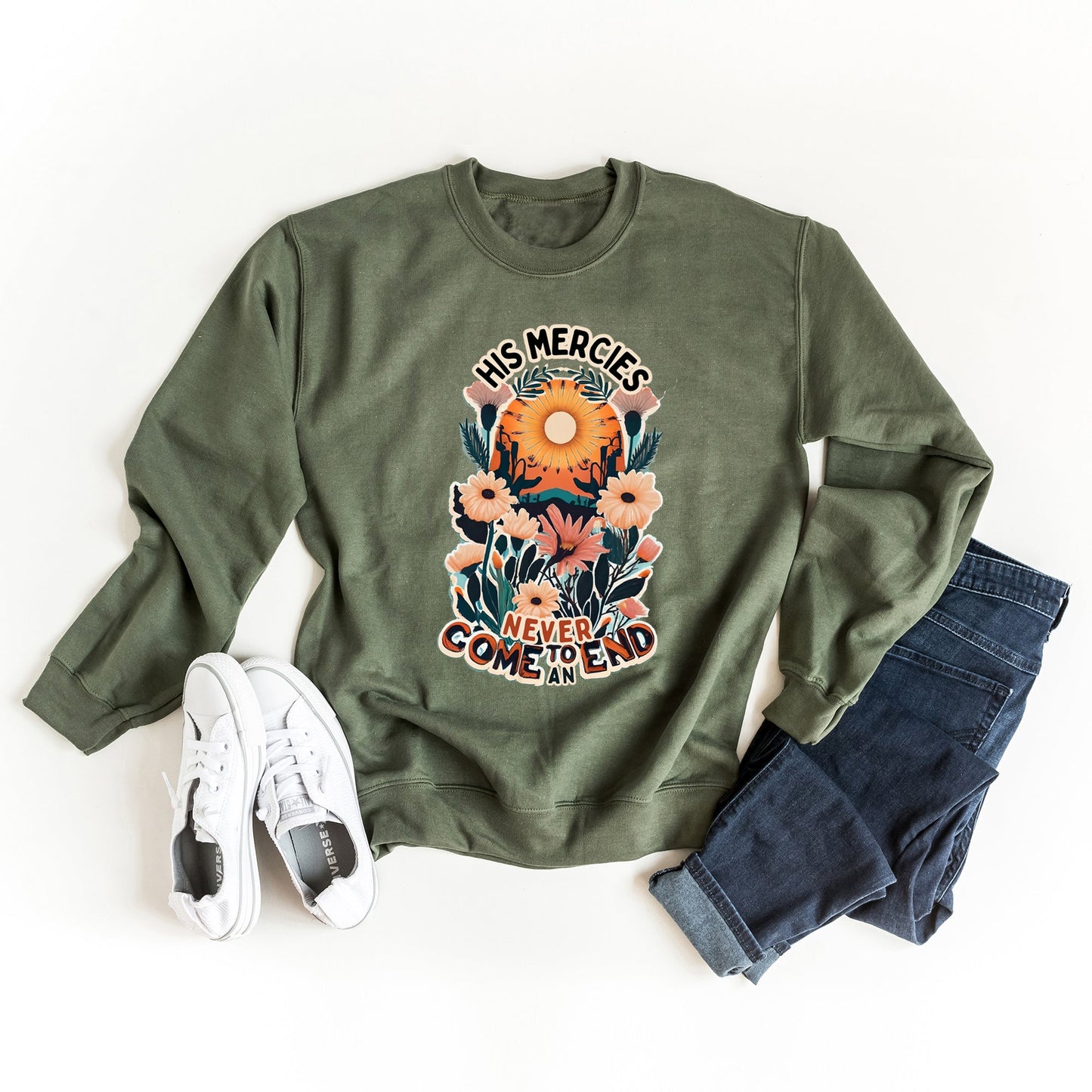 His Mercies Never End | Graphic Sweatshirt