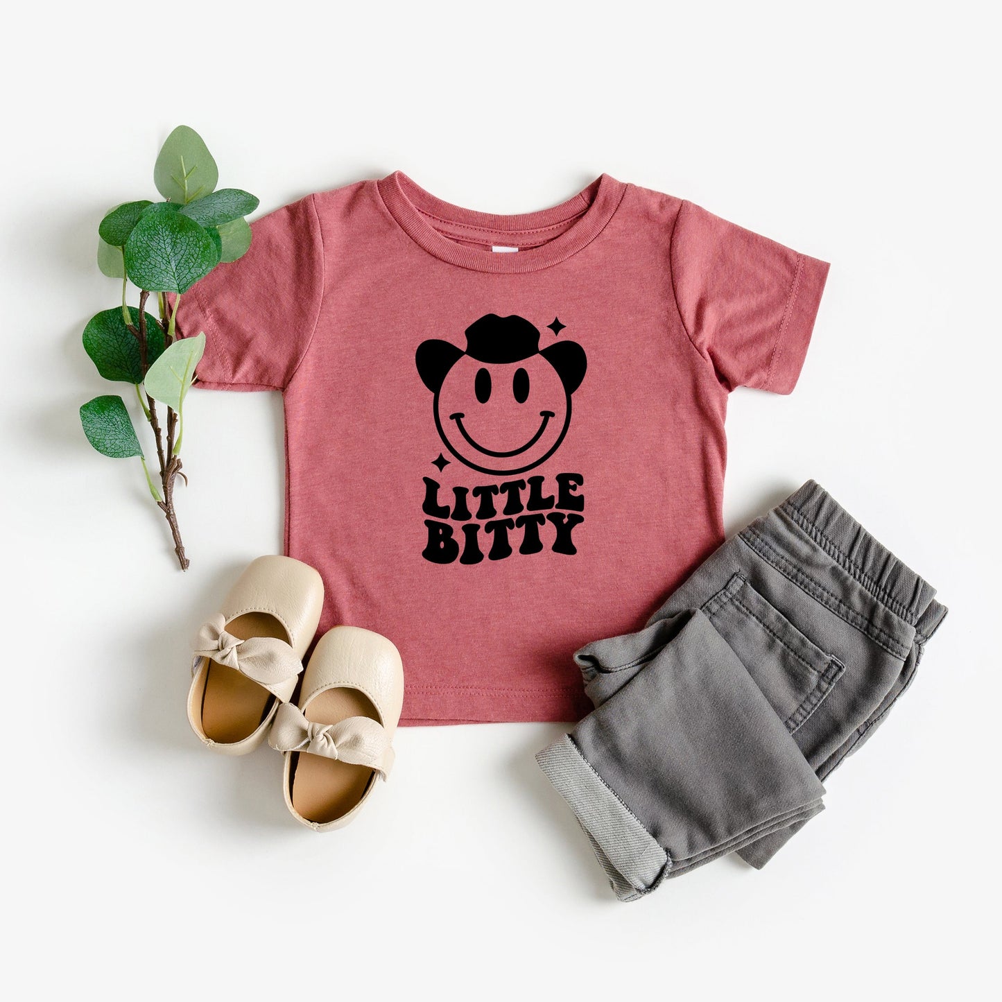 Little Bitty Smiley | Toddler Short Sleeve Crew Neck