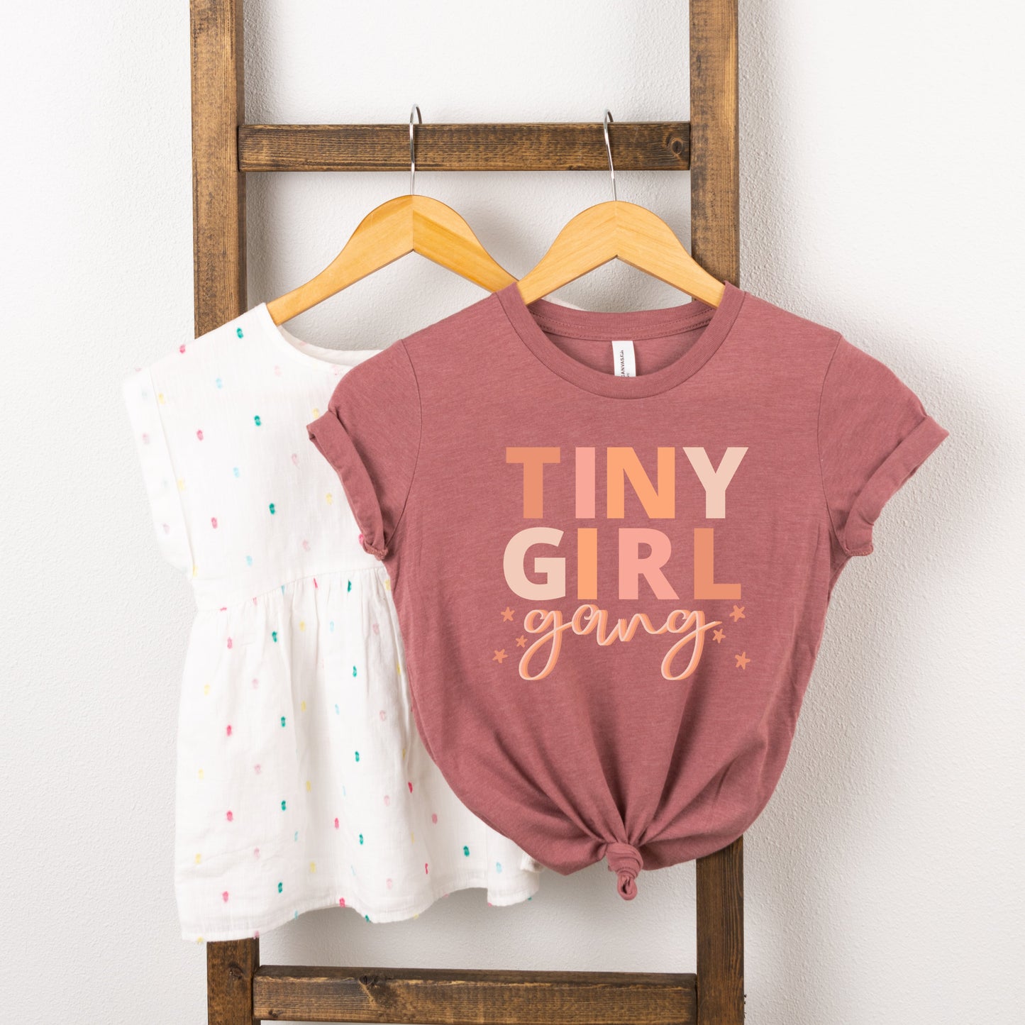 Tiny Girl Gang Colorful | Toddler Short Sleeve Crew Neck