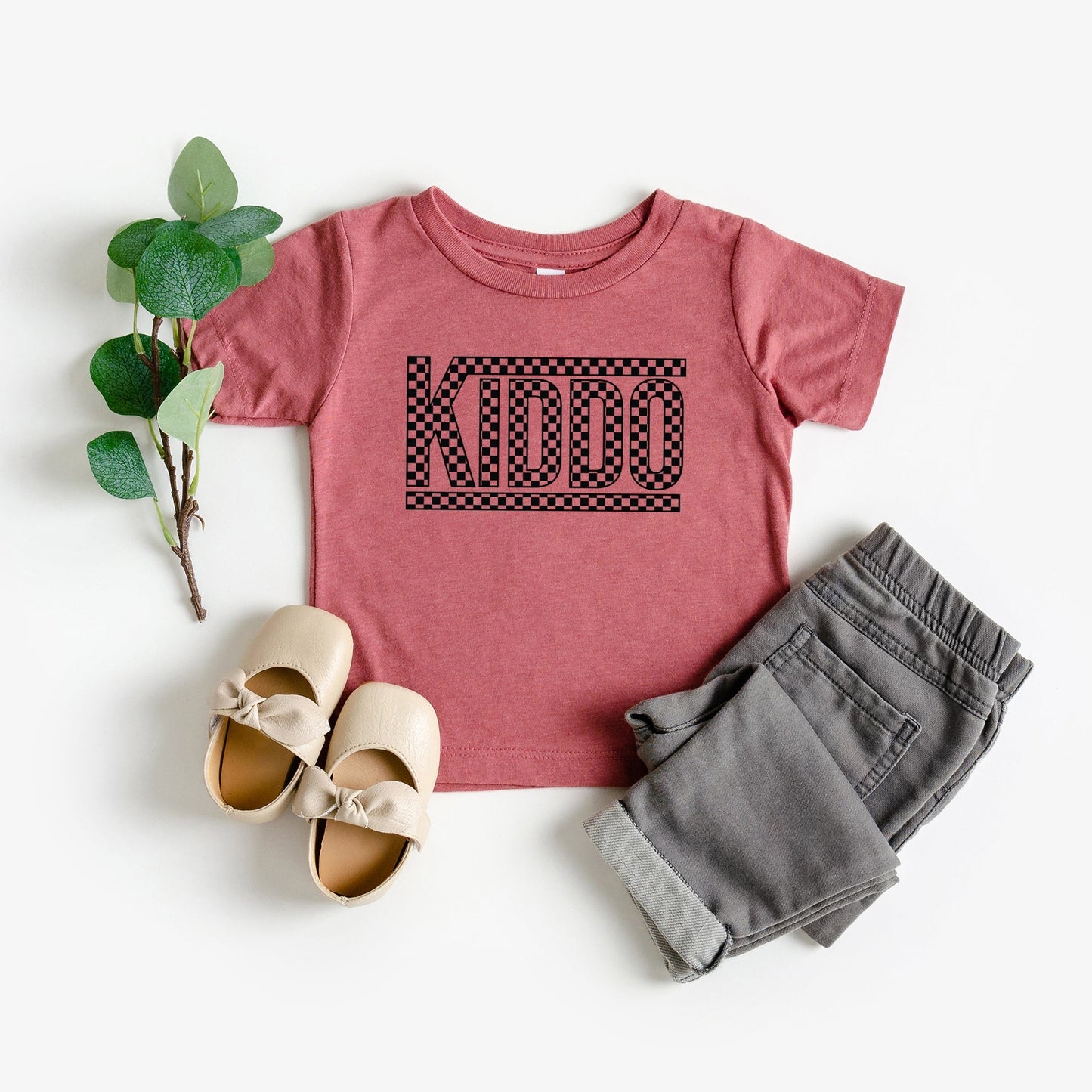 Kiddo Checkered | Toddler Graphic Short Sleeve Tee
