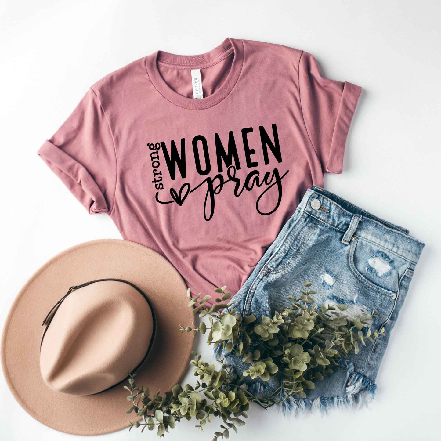 Strong Women Pray | Short Sleeve Crew Neck