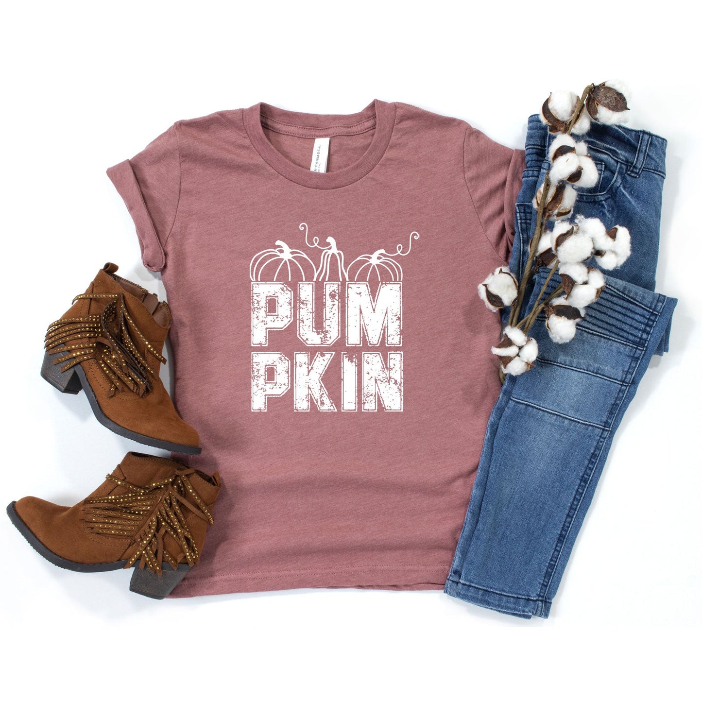 Pumpkin Distressed | Youth Graphic Short Sleeve Tee