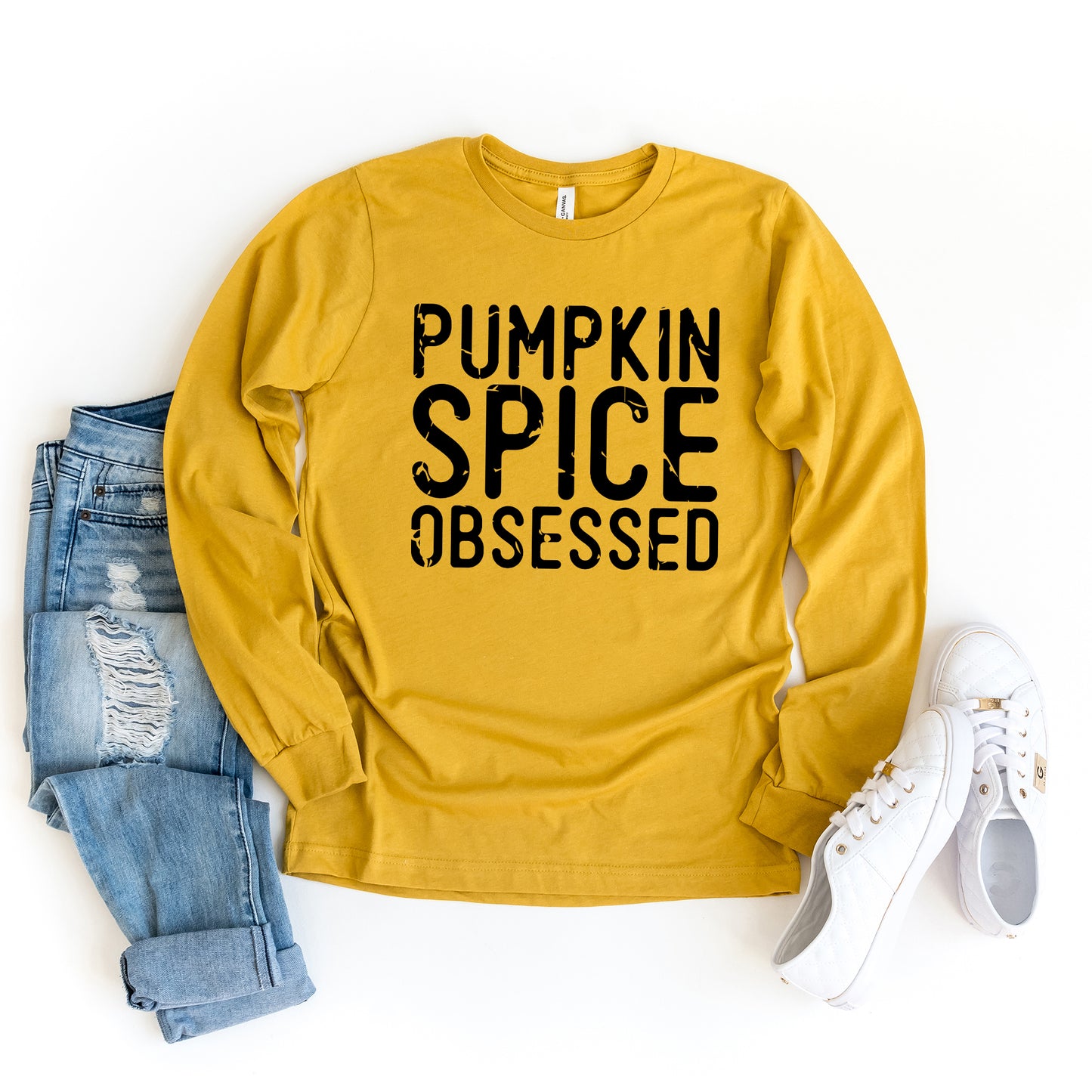 Pumpkin Spice Obsessed | Long Sleeve Crew Neck