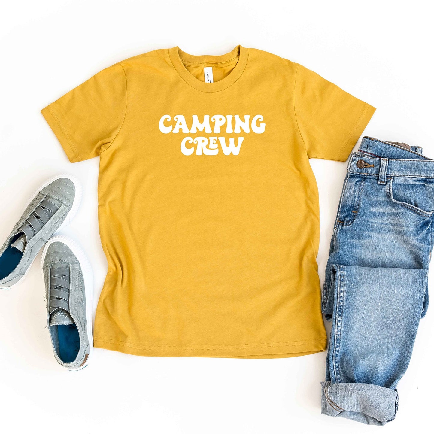 Camping Crew Retro | Youth Short Sleeve Crew Neck