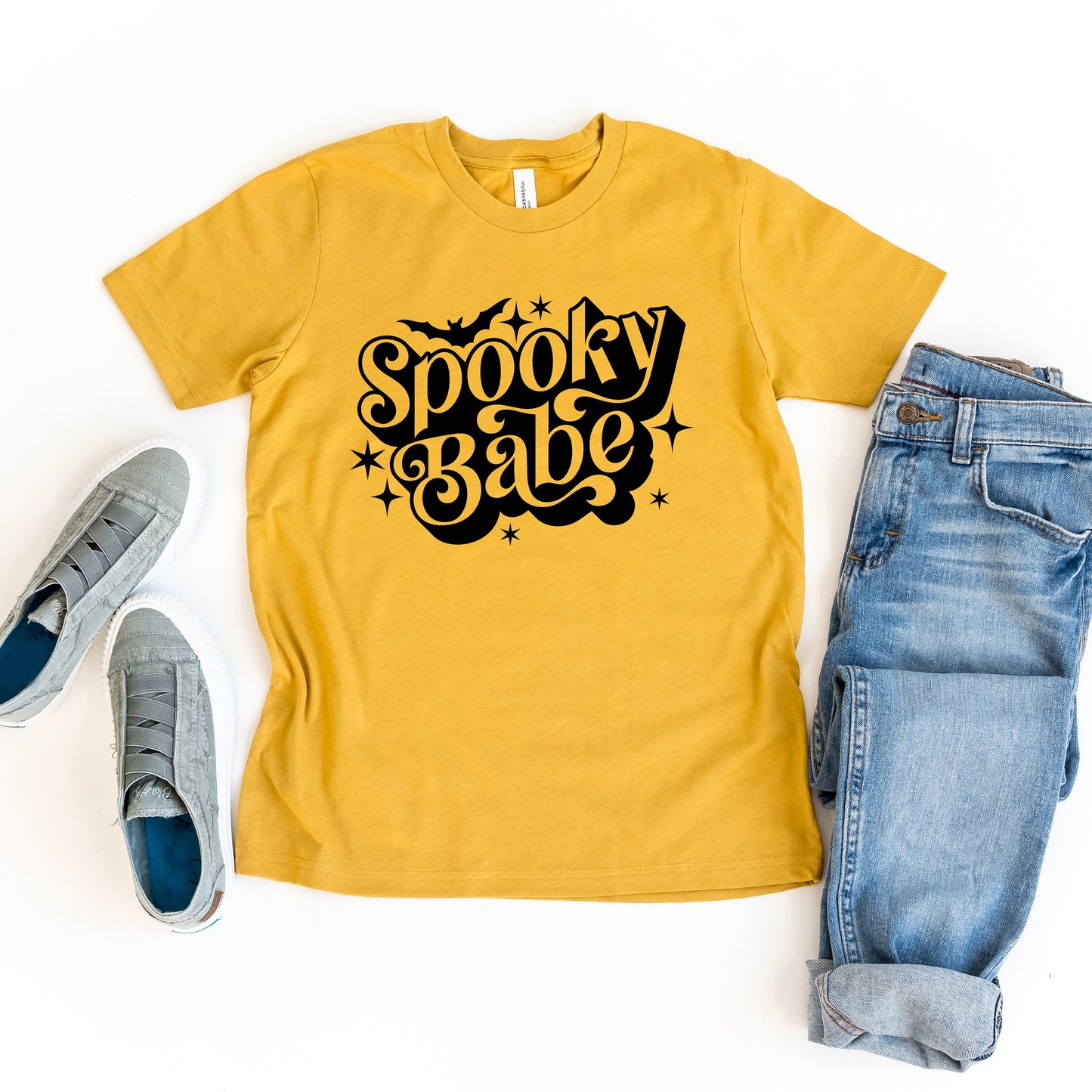 Spooky Babe Bats | Youth Short Sleeve Crew Neck