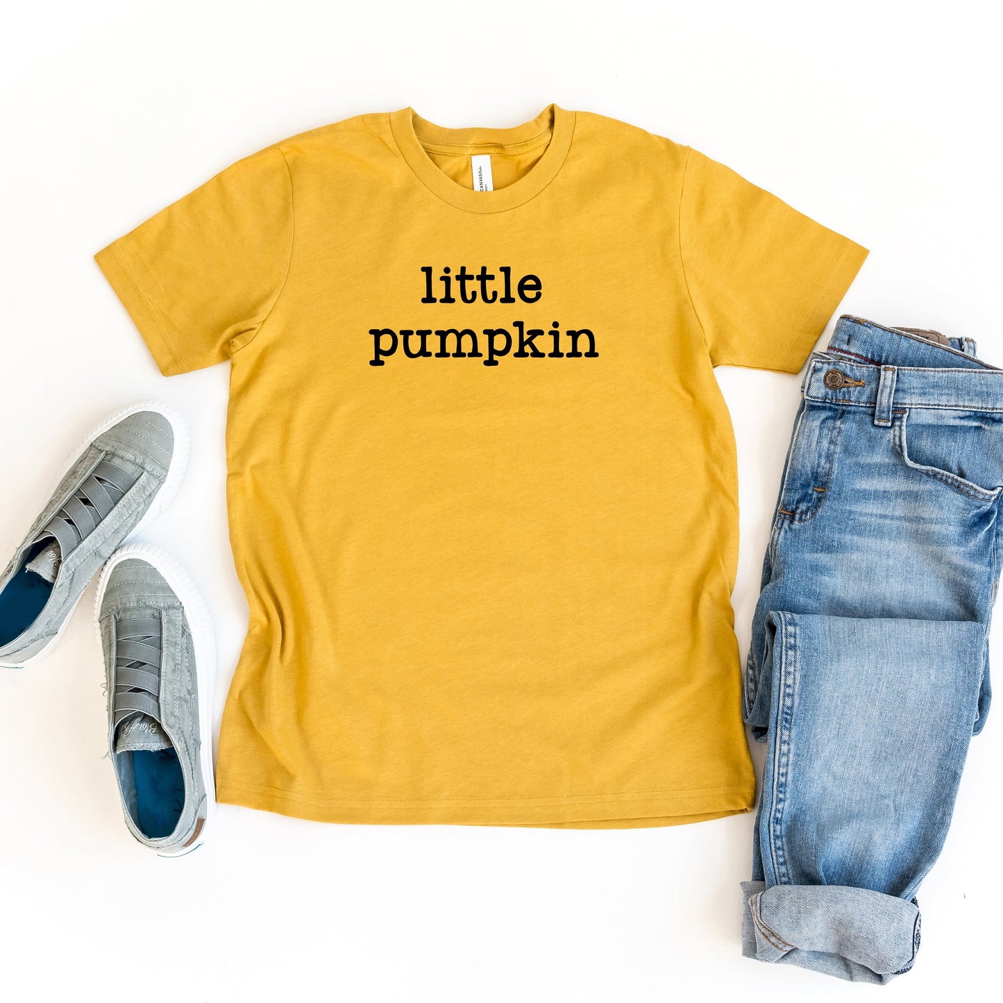 Little Pumpkin Typewriter | Youth Short Sleeve Crew Neck