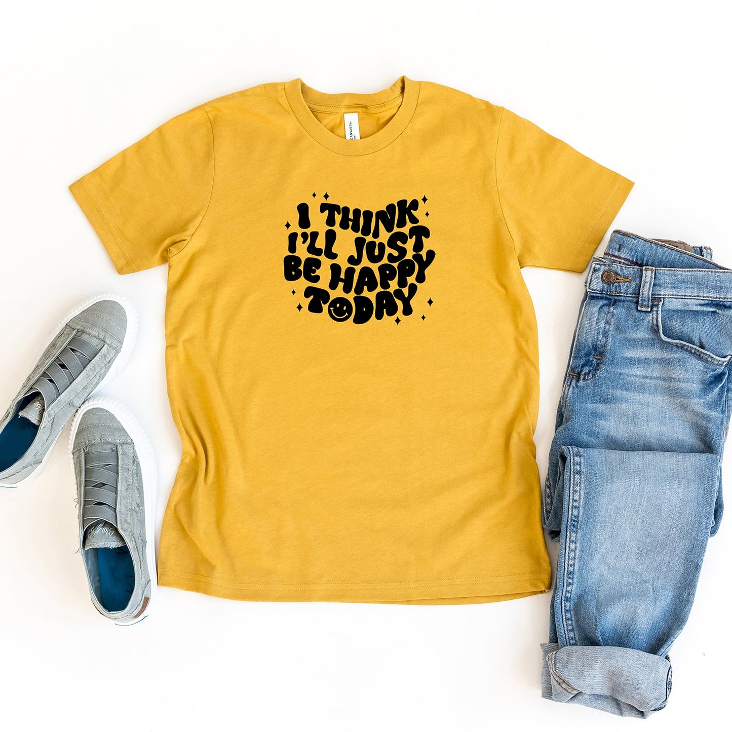 I'll Just Be Happy Today | Youth Short Sleeve Crew Neck