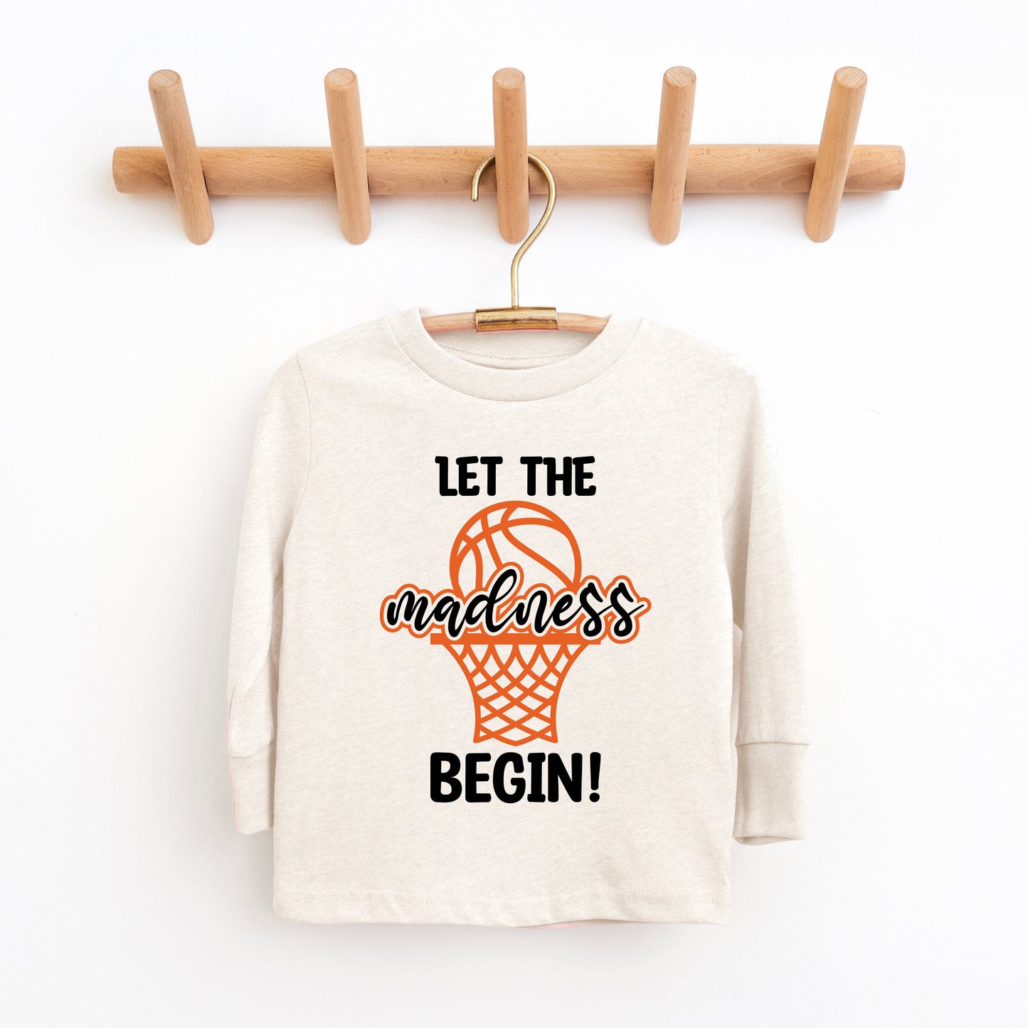Basketball Madness Hoop | Youth Graphic Long Sleeve Tee