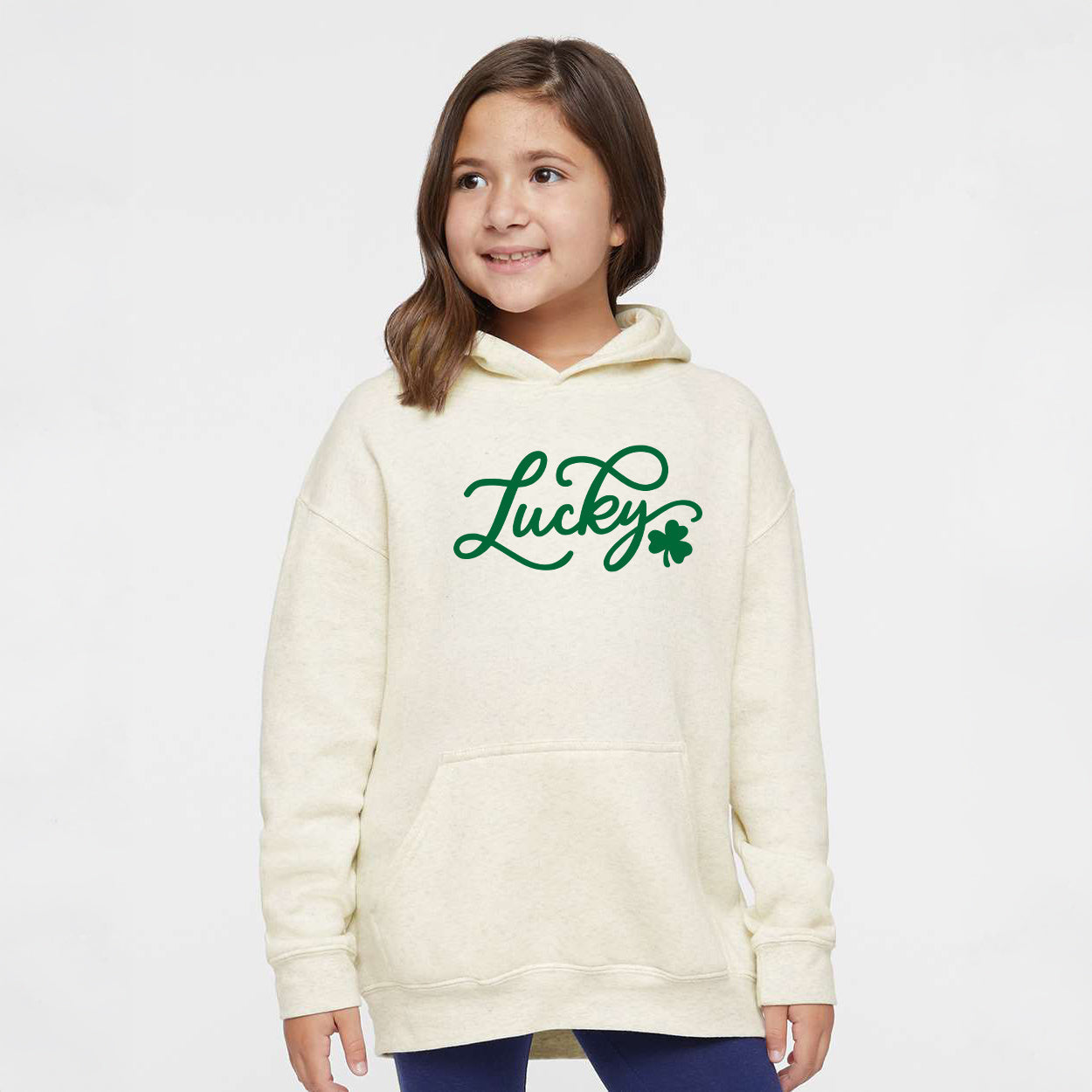 Cursive Lucky Clover | Youth Graphic Hoodie