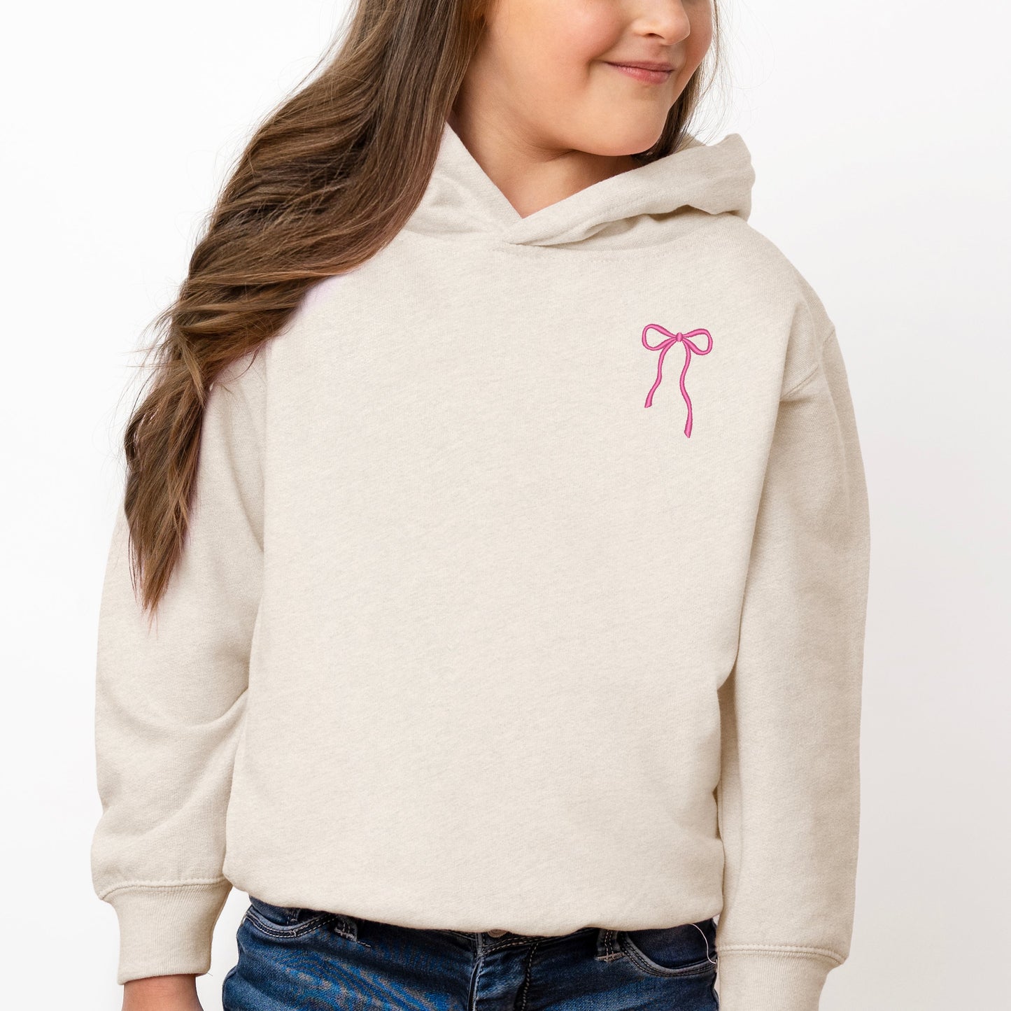 Embroidered Thin Bow | Toddler Graphic Hoodie