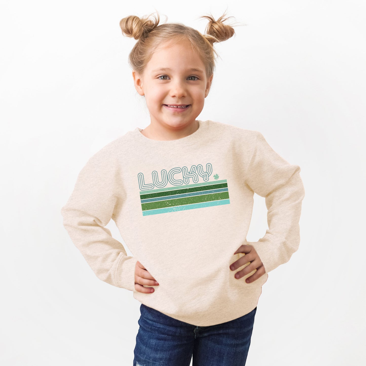 Retro Lucky Stripes | Toddler Graphic Sweatshirt