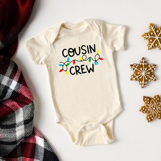 Cousin Crew Lights | Baby Graphic Short Sleeve Onesie