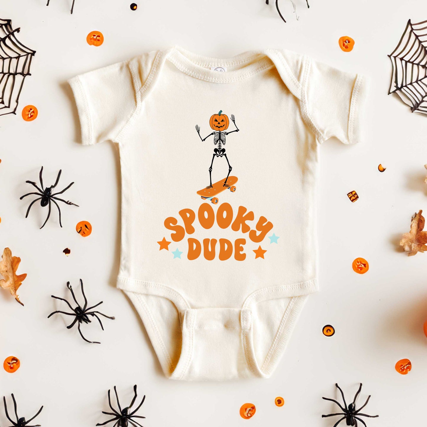 Spooky Dude Skeleton | Baby Graphic Short Sleeve Onesie