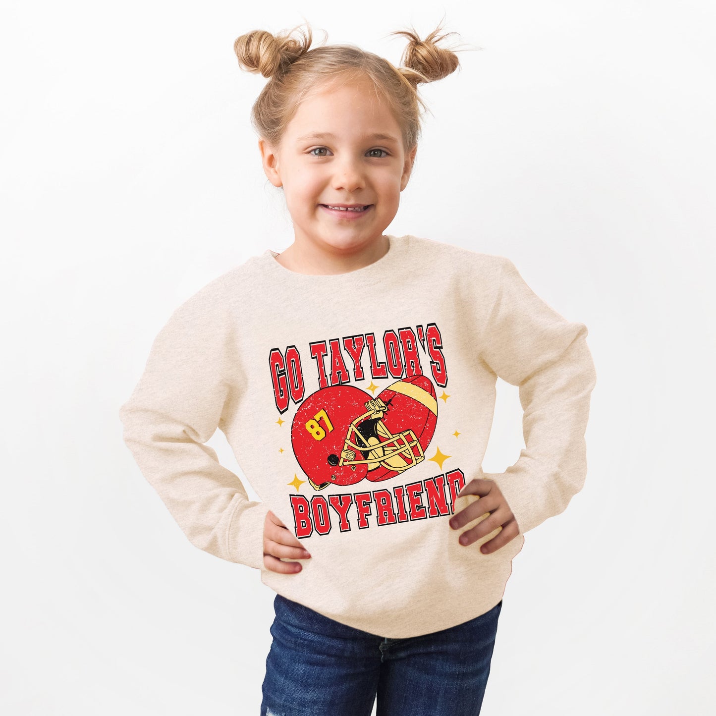 Go Taylor's Boyfriend Sparkle | Youth Ultra-Soft Graphic Sweatshirt