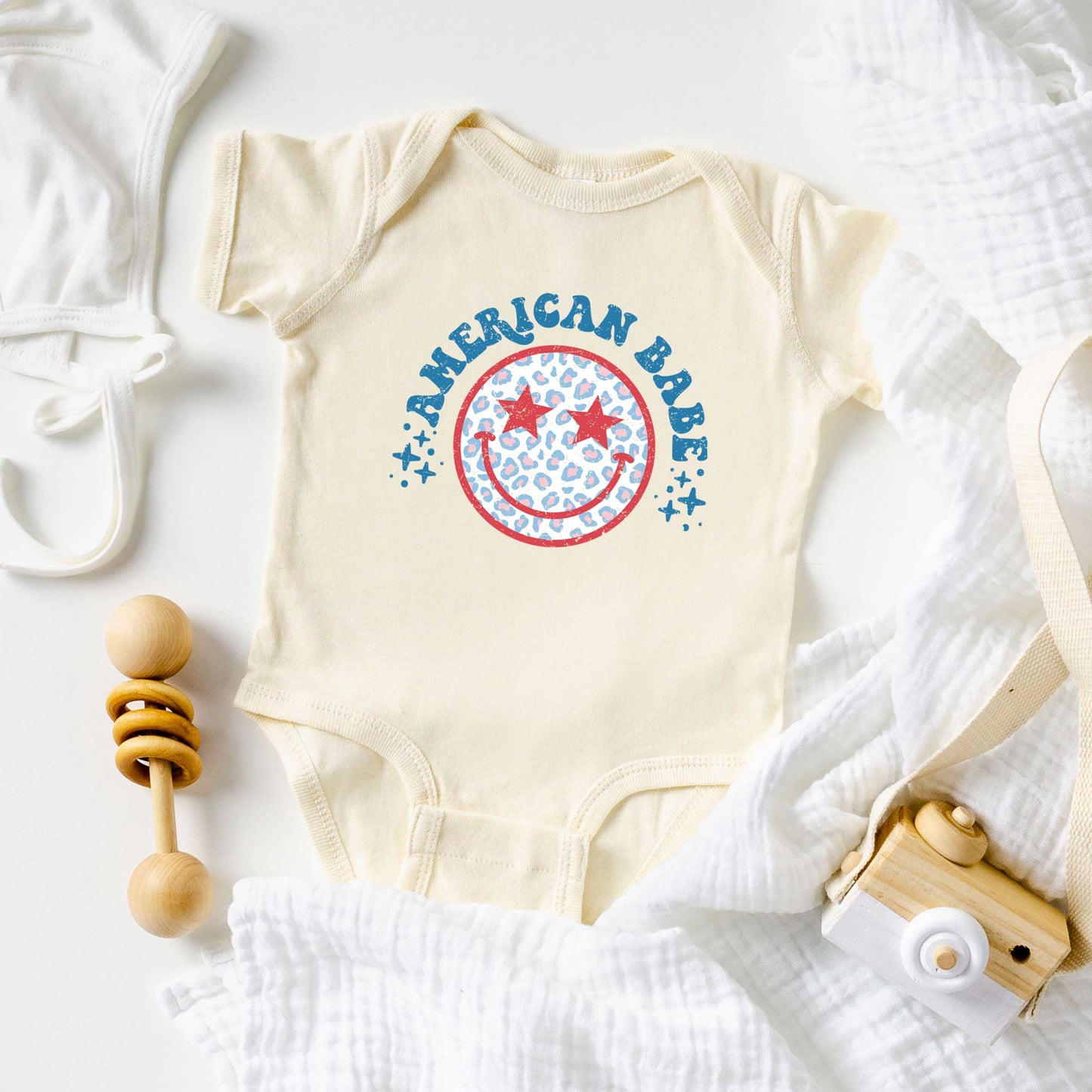 Leopard American Babe | Baby Graphic Short Sleeve Onesie