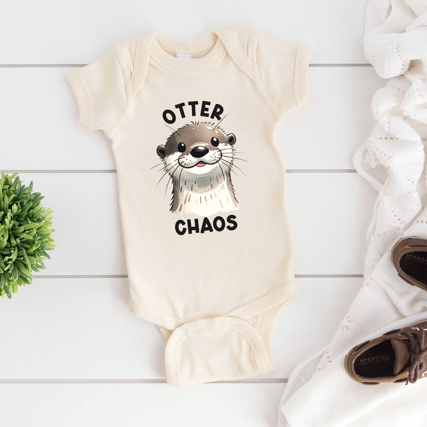Otter Chaos | Baby Graphic Short Sleeve Onesie