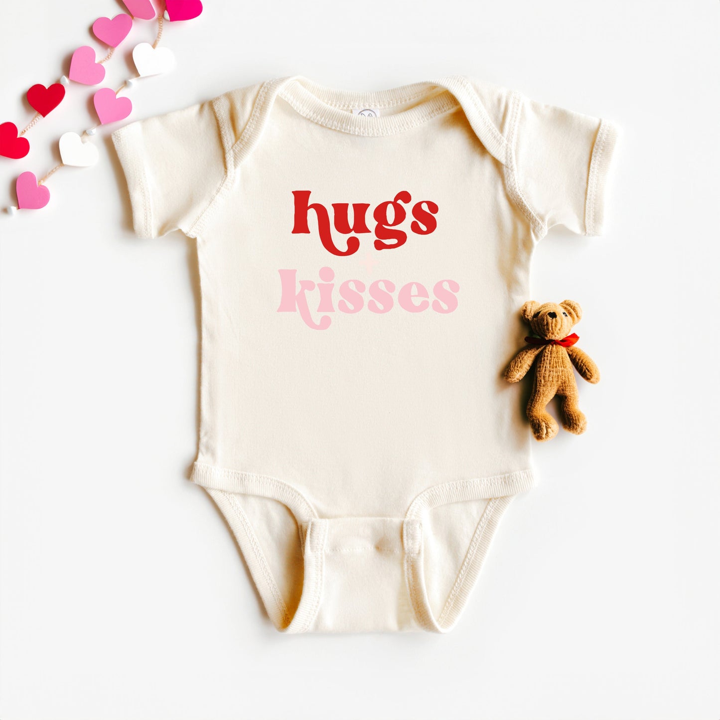 Hugs And Kisses | Baby Graphic Short Sleeve Onesie