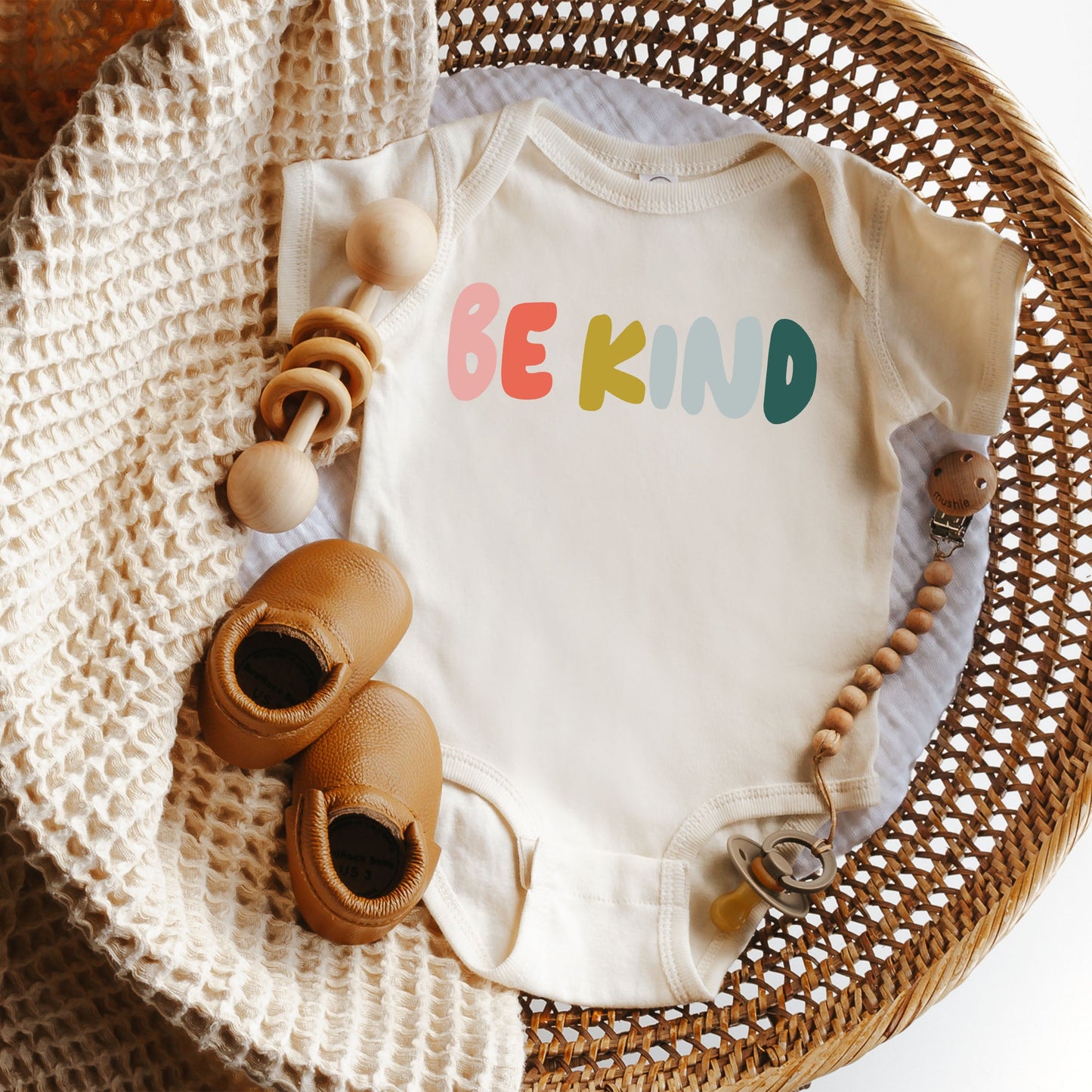 Be Kind Bold Colorful | Baby Graphic Short Sleeve Onesie