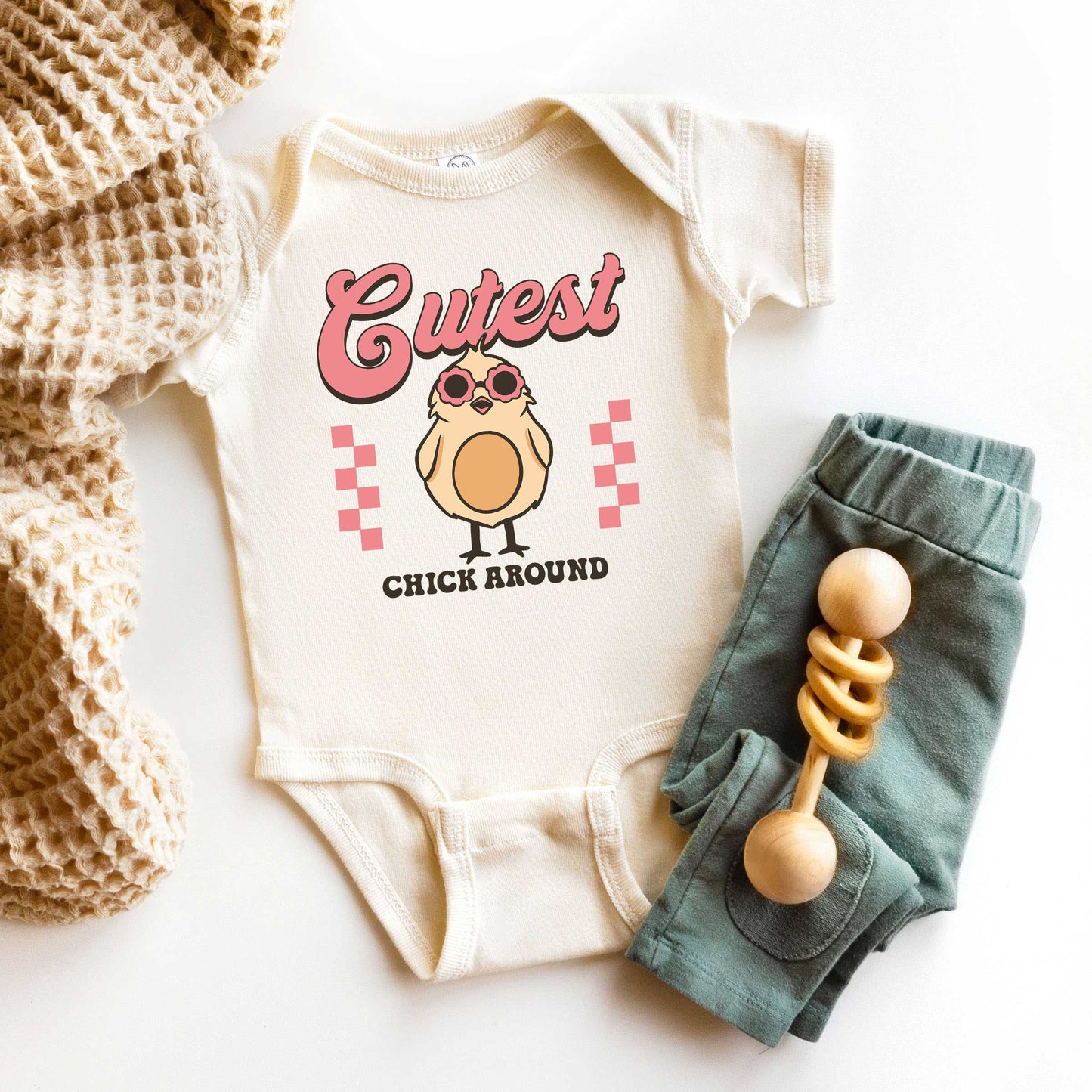 Cutest Chick Around | Baby Graphic Short Sleeve Onesie