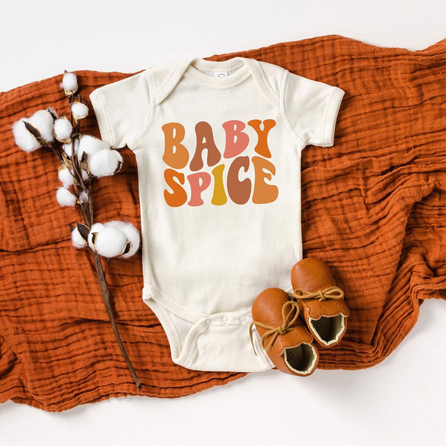 Baby Spice Wavy | Baby Graphic Short Sleeve Onesie