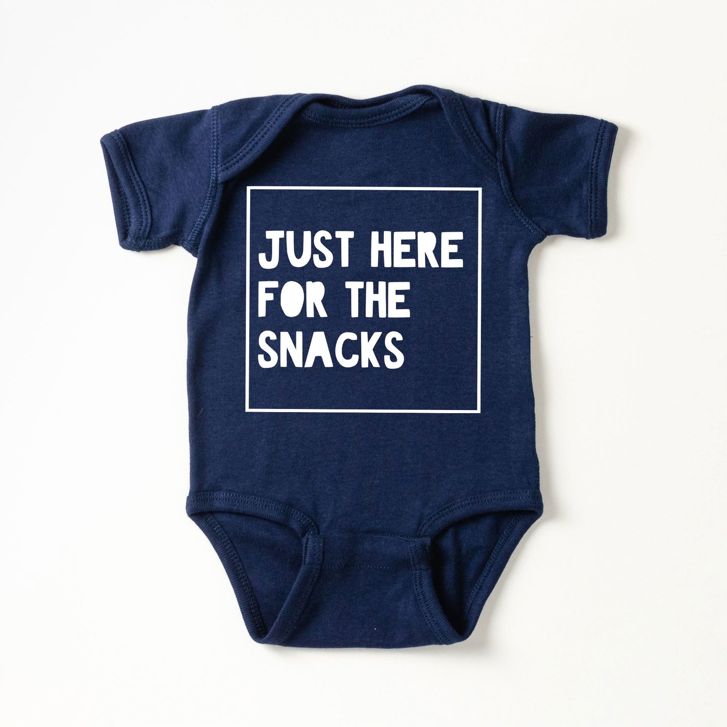 Just Here For The Snacks Kids | Baby Graphic Short Sleeve Onesie
