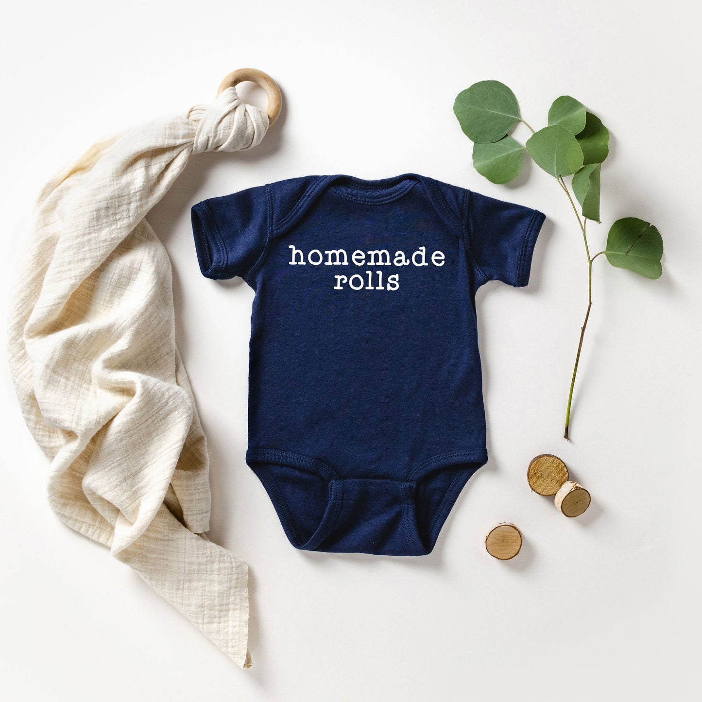 Homemade Rolls Typewriter | Baby Graphic Short Sleeve Onesie