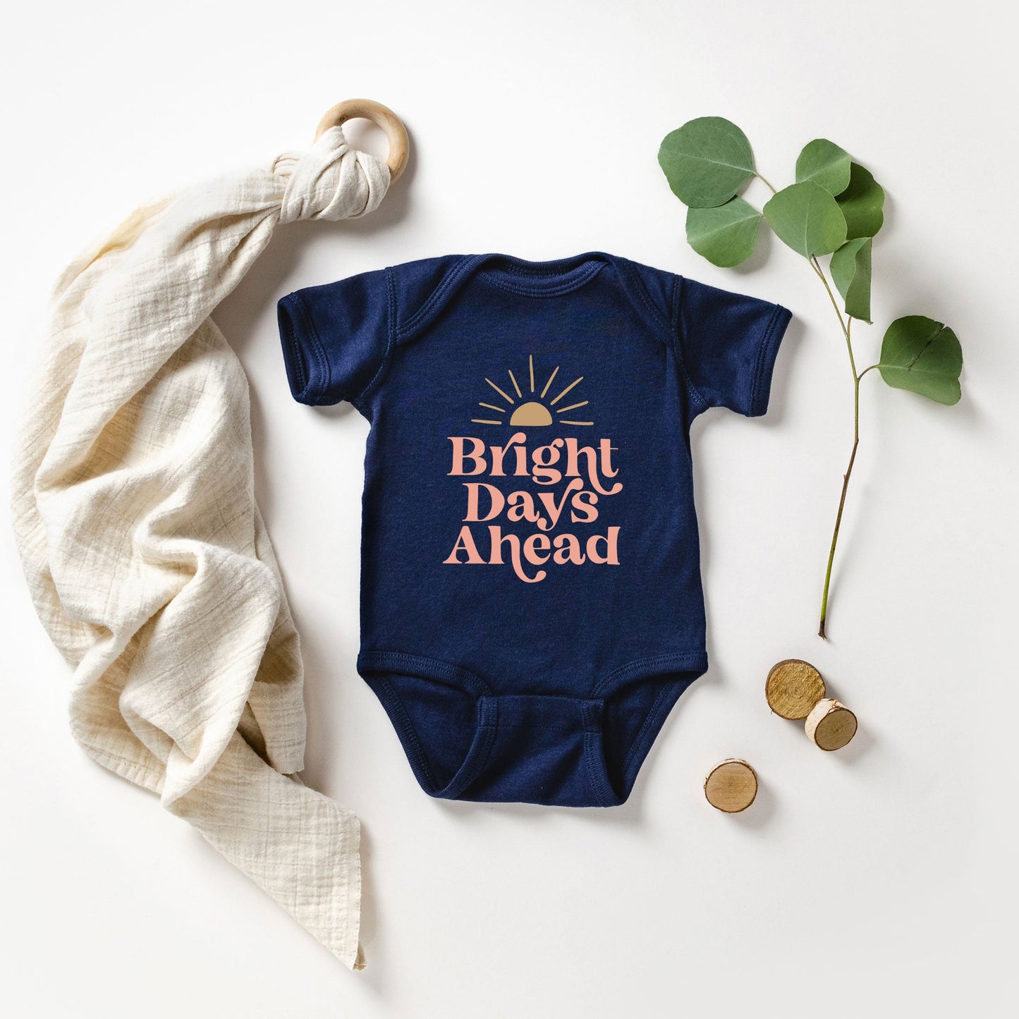 Bright Days Ahead Sun | Baby Graphic Short Sleeve Onesie