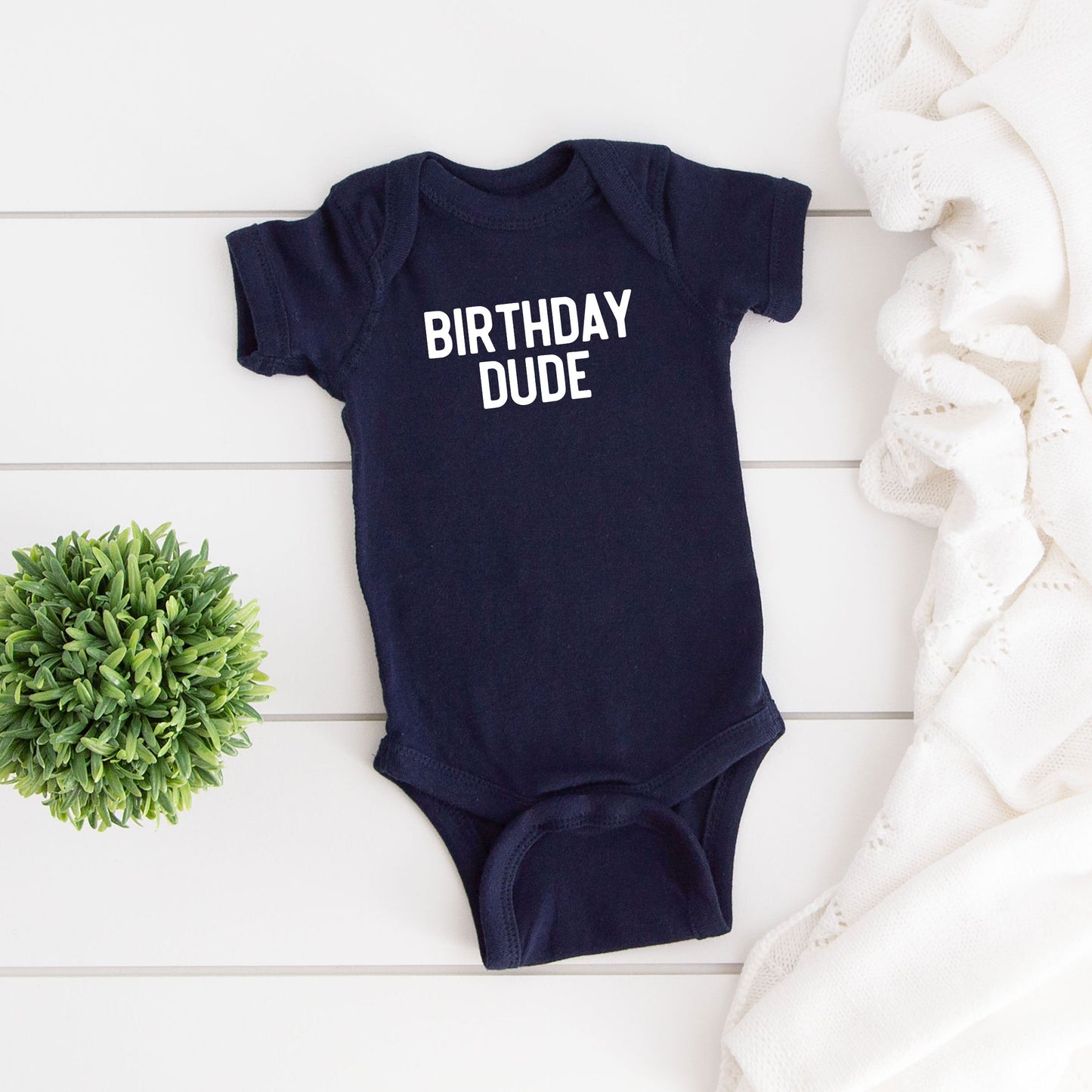 Birthday Dude Bold | Baby Graphic Short Sleeve Onesie