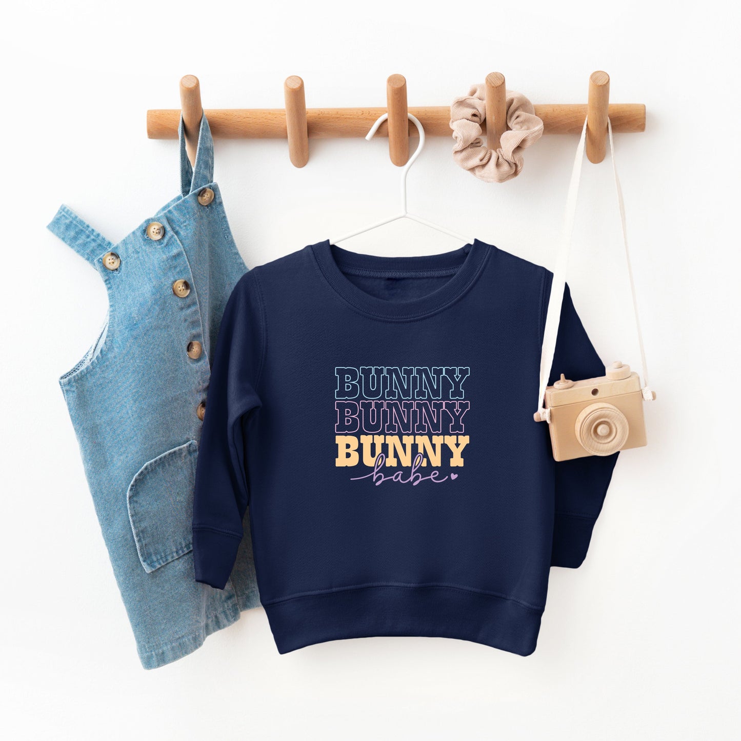 Bunny Babe Cursive | Toddler Sweatshirt