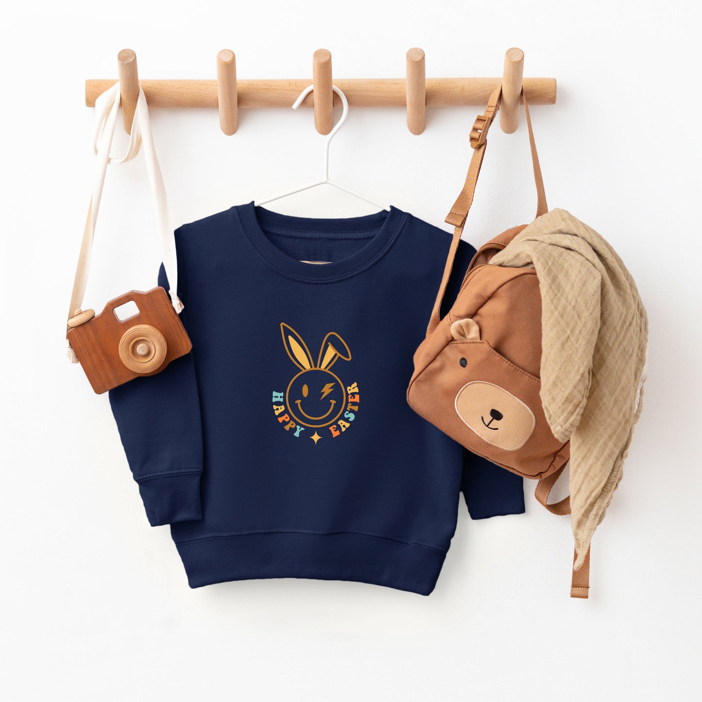 Happy Easter Smiley Lightning Bolt | Toddler Sweatshirt