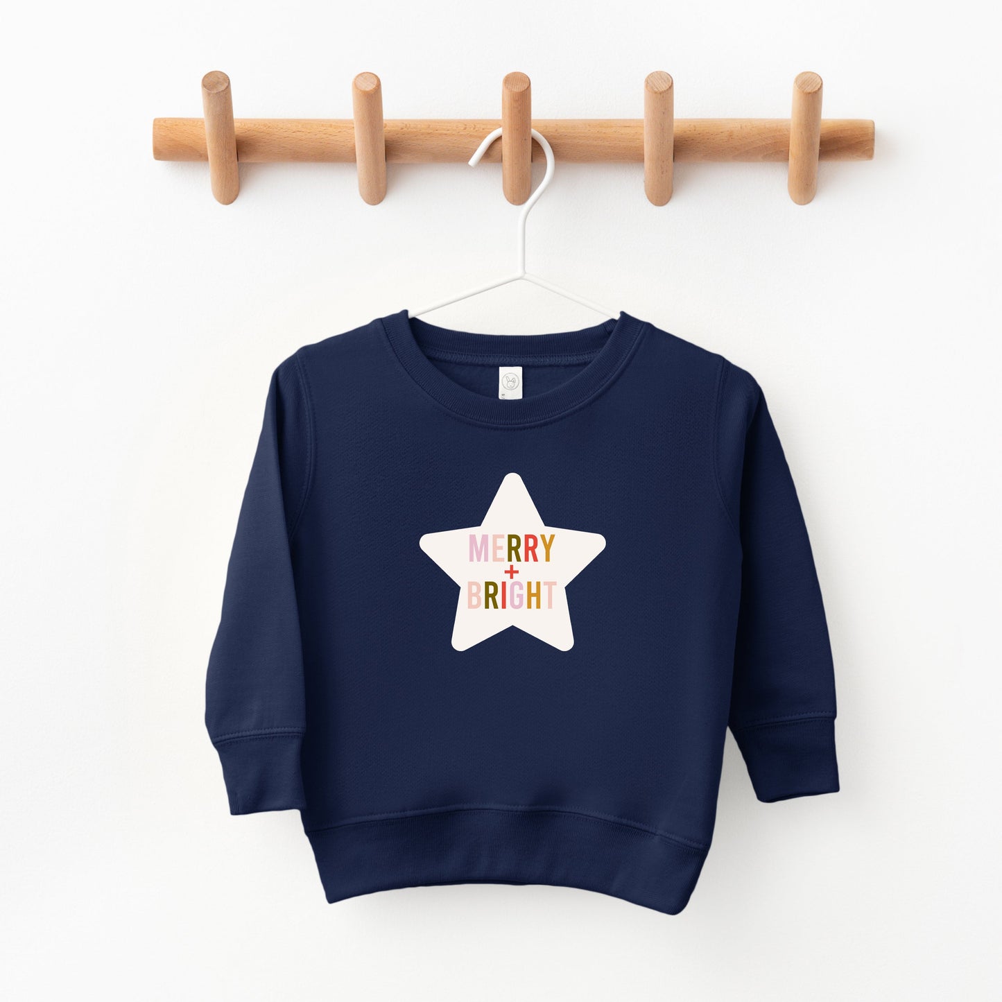 Merry and Bright Star | Toddler Sweatshirt