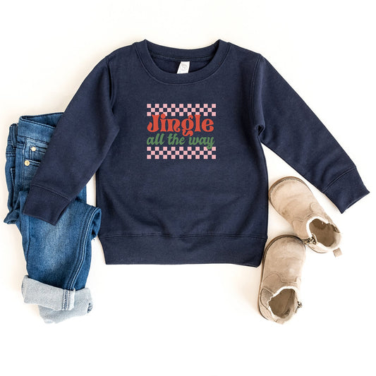 Jingle All The Way Checkered | Toddler Sweatshirt