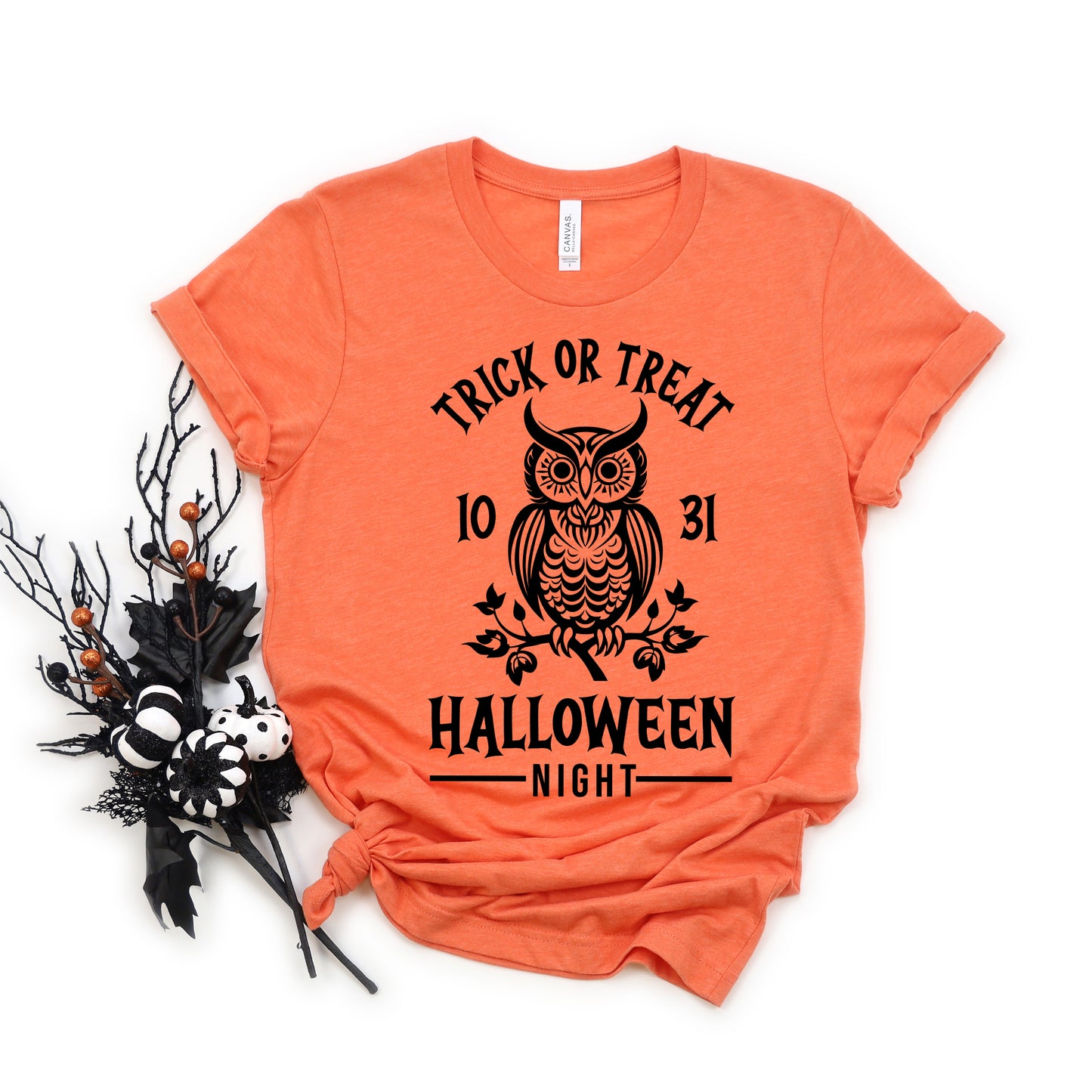 Trick or Treat Owl | Short Sleeve Crew Neck