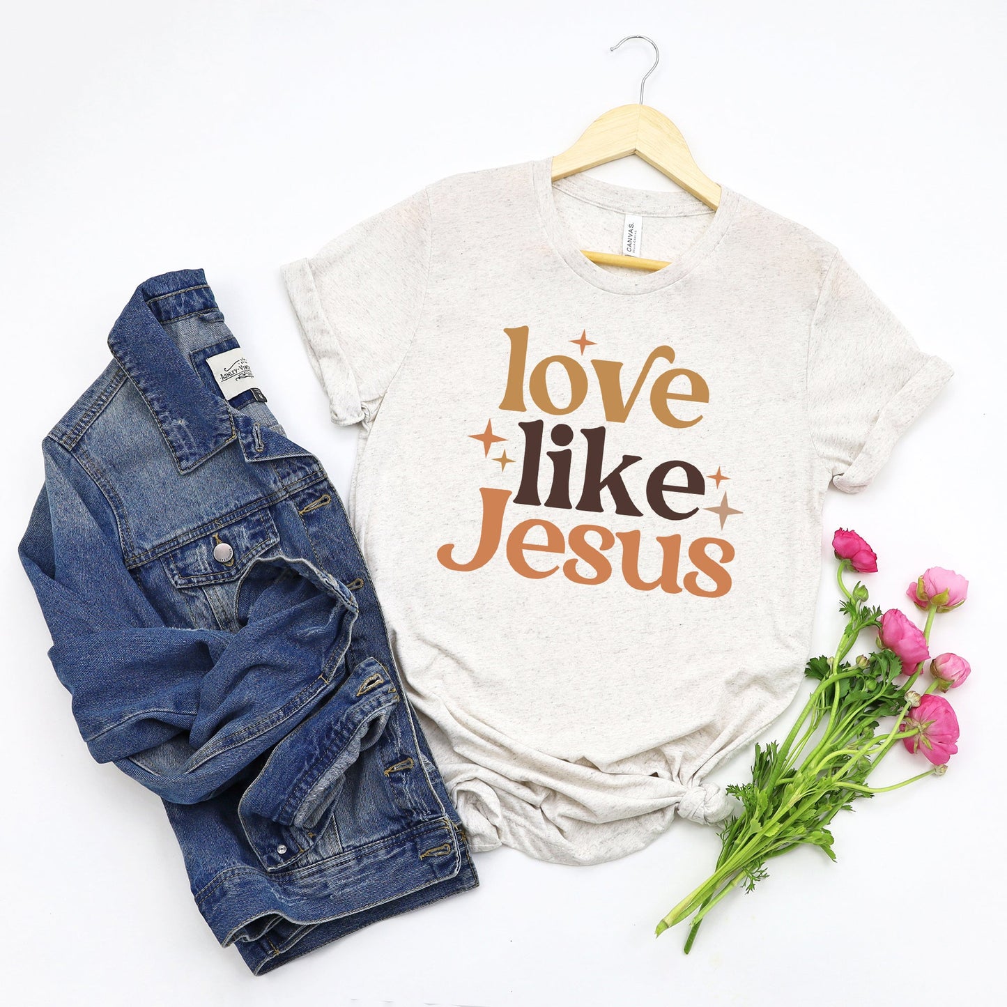 Love Like Jesus Stars | Short Sleeve Crew Neck