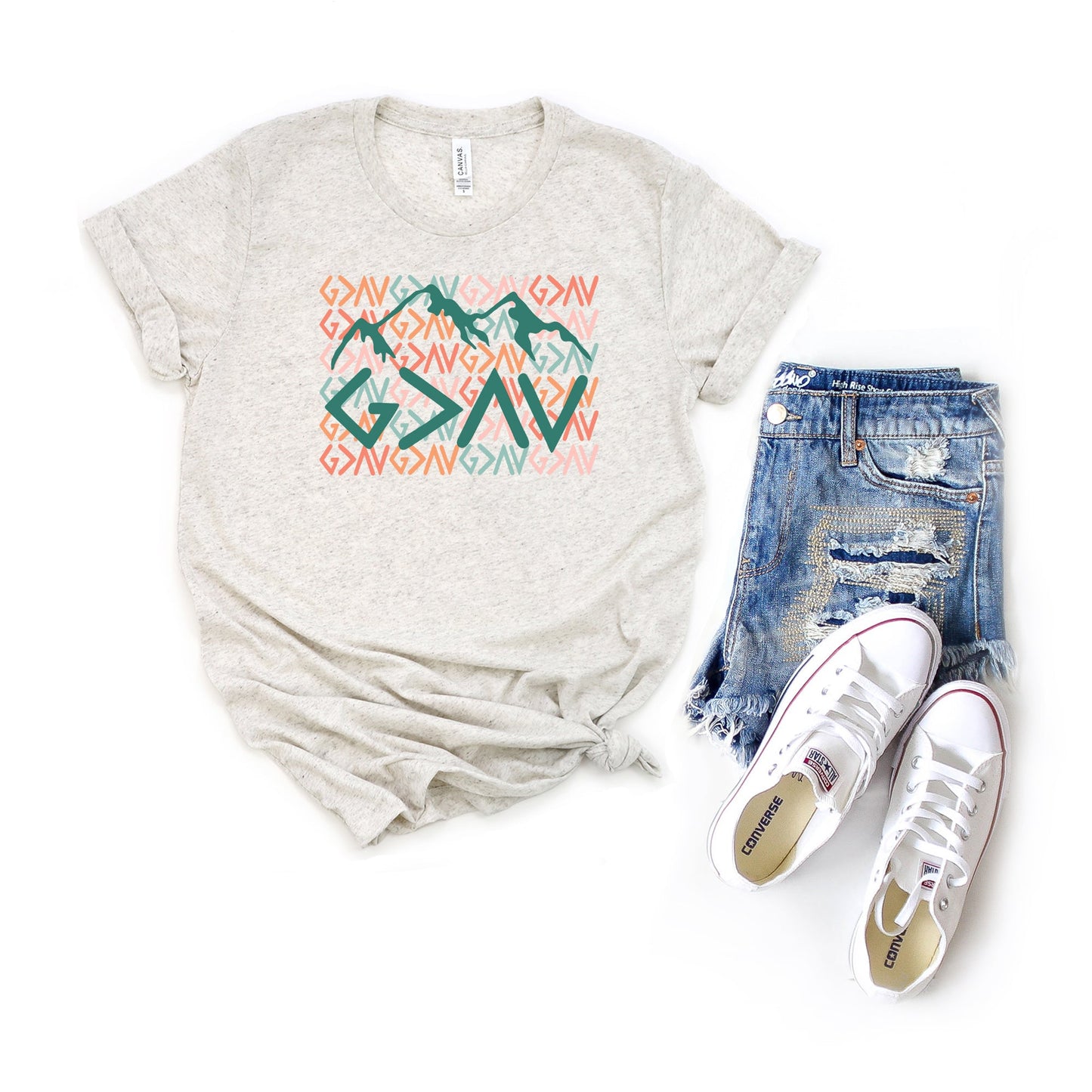 God Is Greater Mountains | Short Sleeve Crew Neck