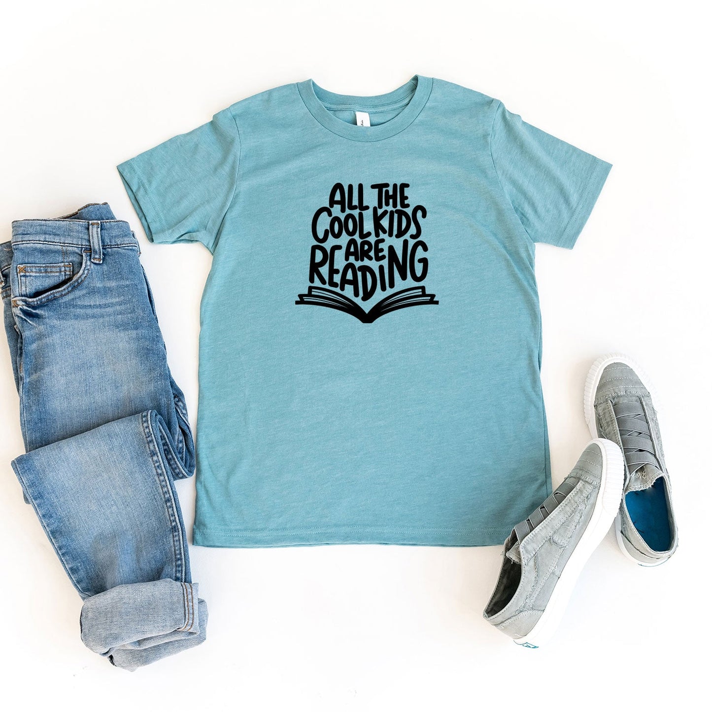 All The Cool Kids Are Reading | Youth Short Sleeve Crew Neck