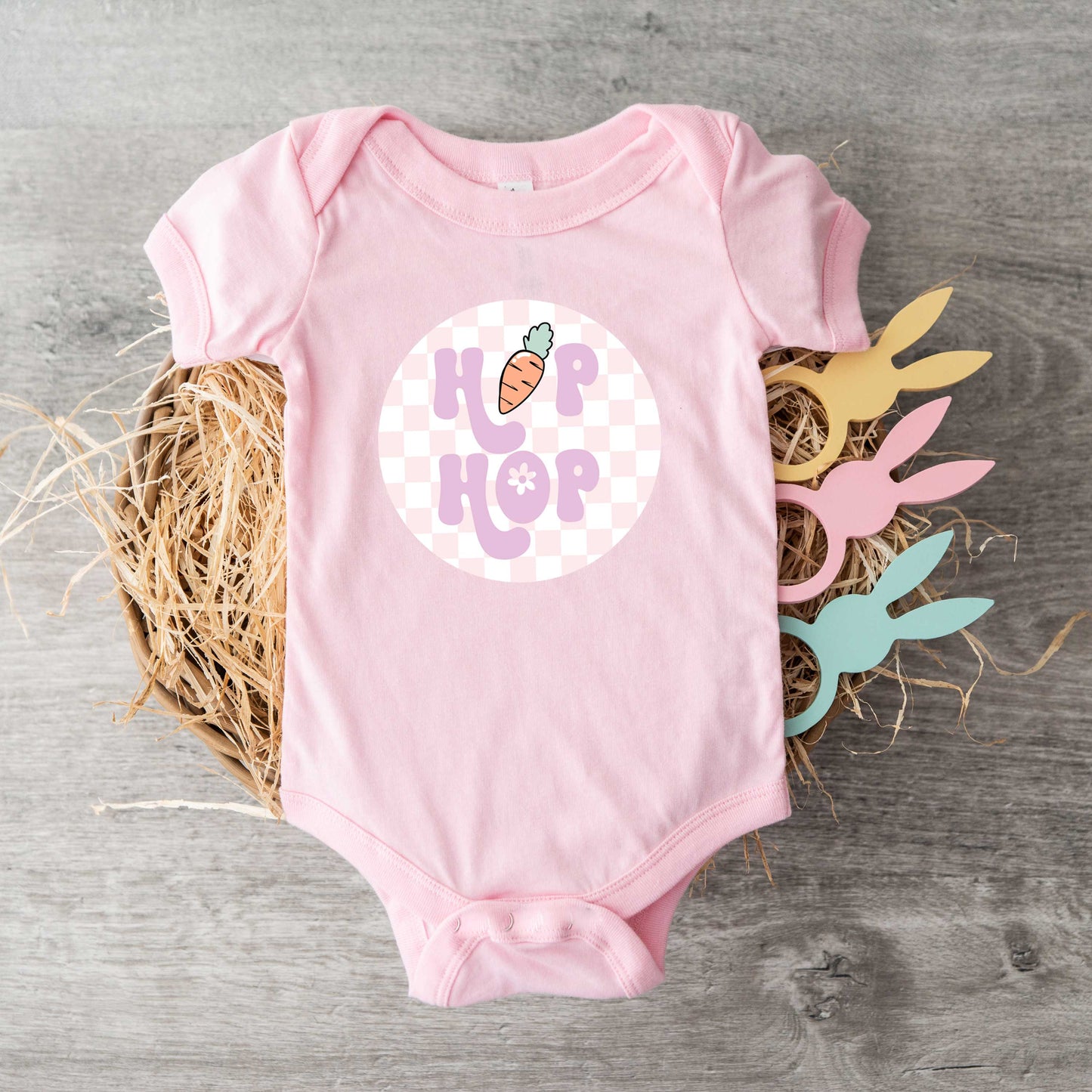 Checkered Hip Hop | Baby Graphic Short Sleeve Onesie