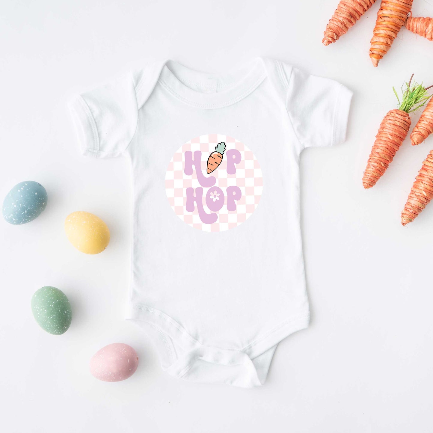 Checkered Hip Hop | Baby Graphic Short Sleeve Onesie