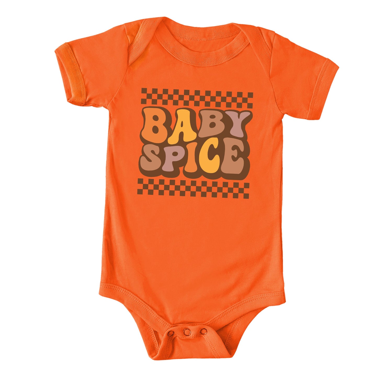 Baby Spice Checkered | Baby Graphic Short Sleeve Onesie