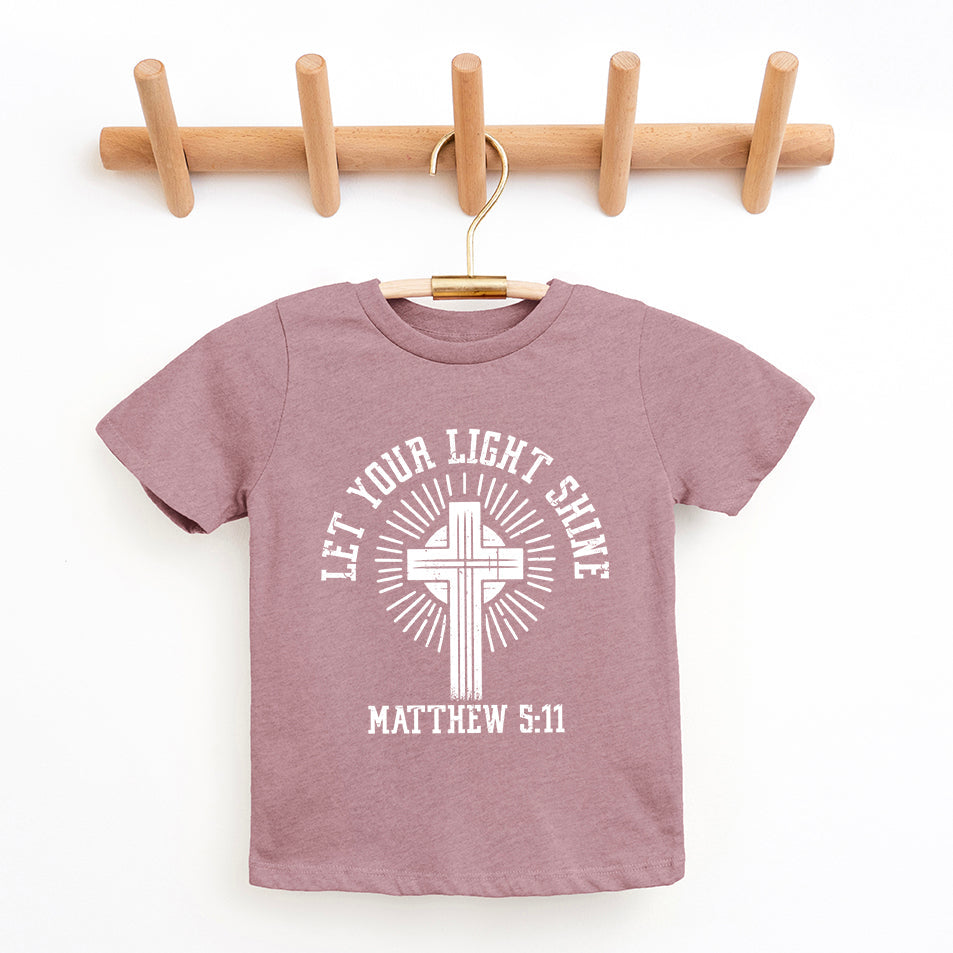 Let Your Light Shine Cross Youth Short Sleeve Crew