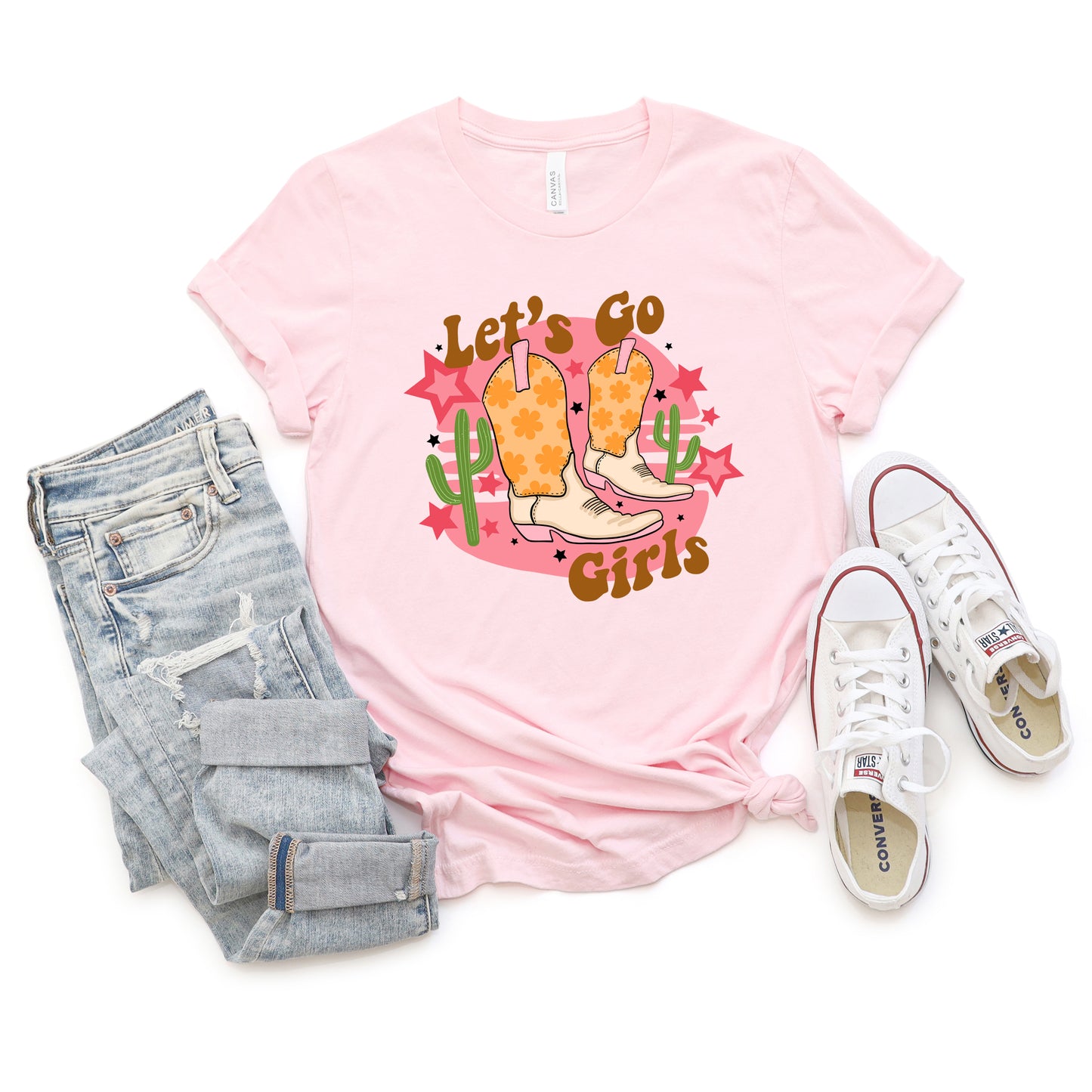 Let's Go Girls Cactus | Short Sleeve Crew Neck