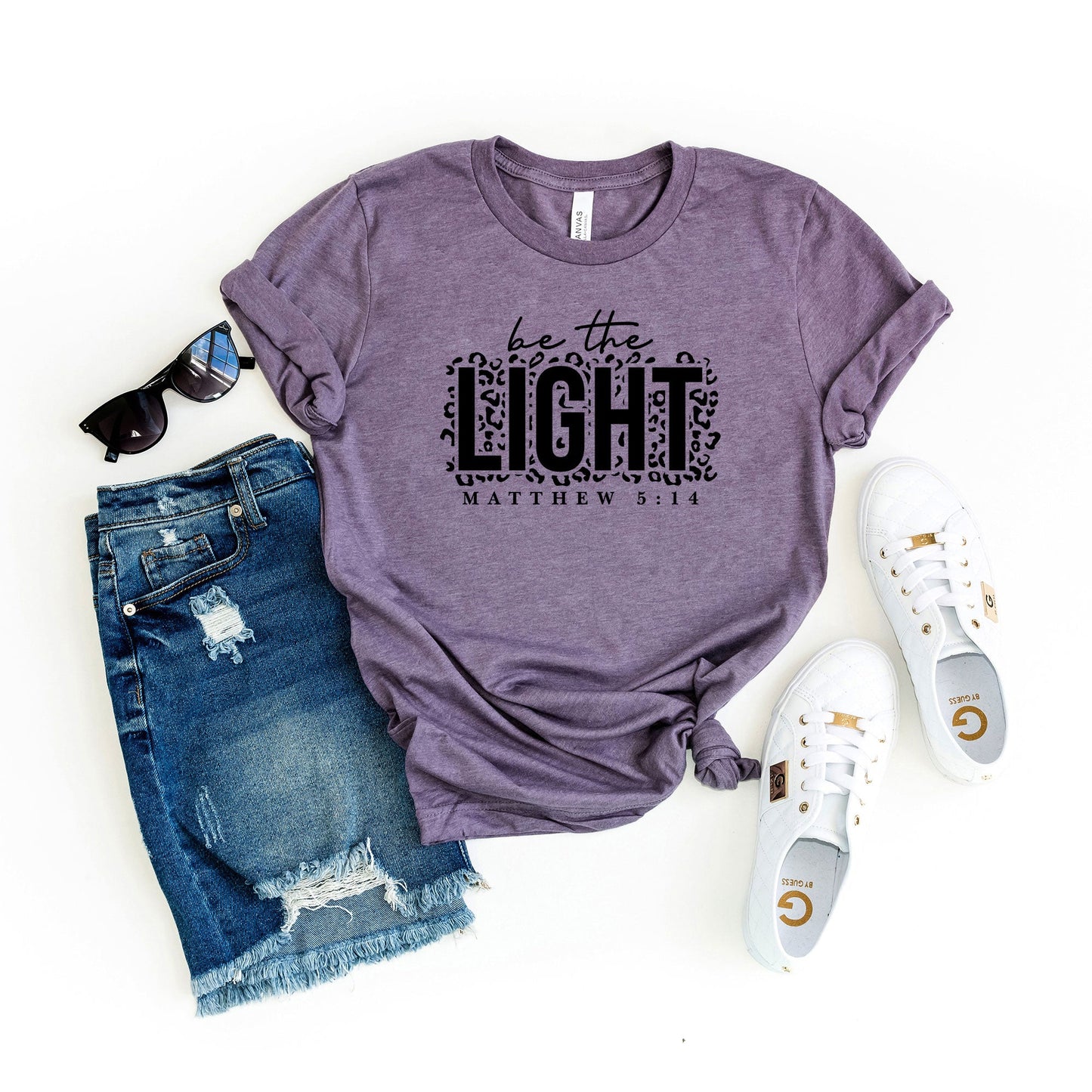 Be The Light Leopard | Short Sleeve Crew Neck