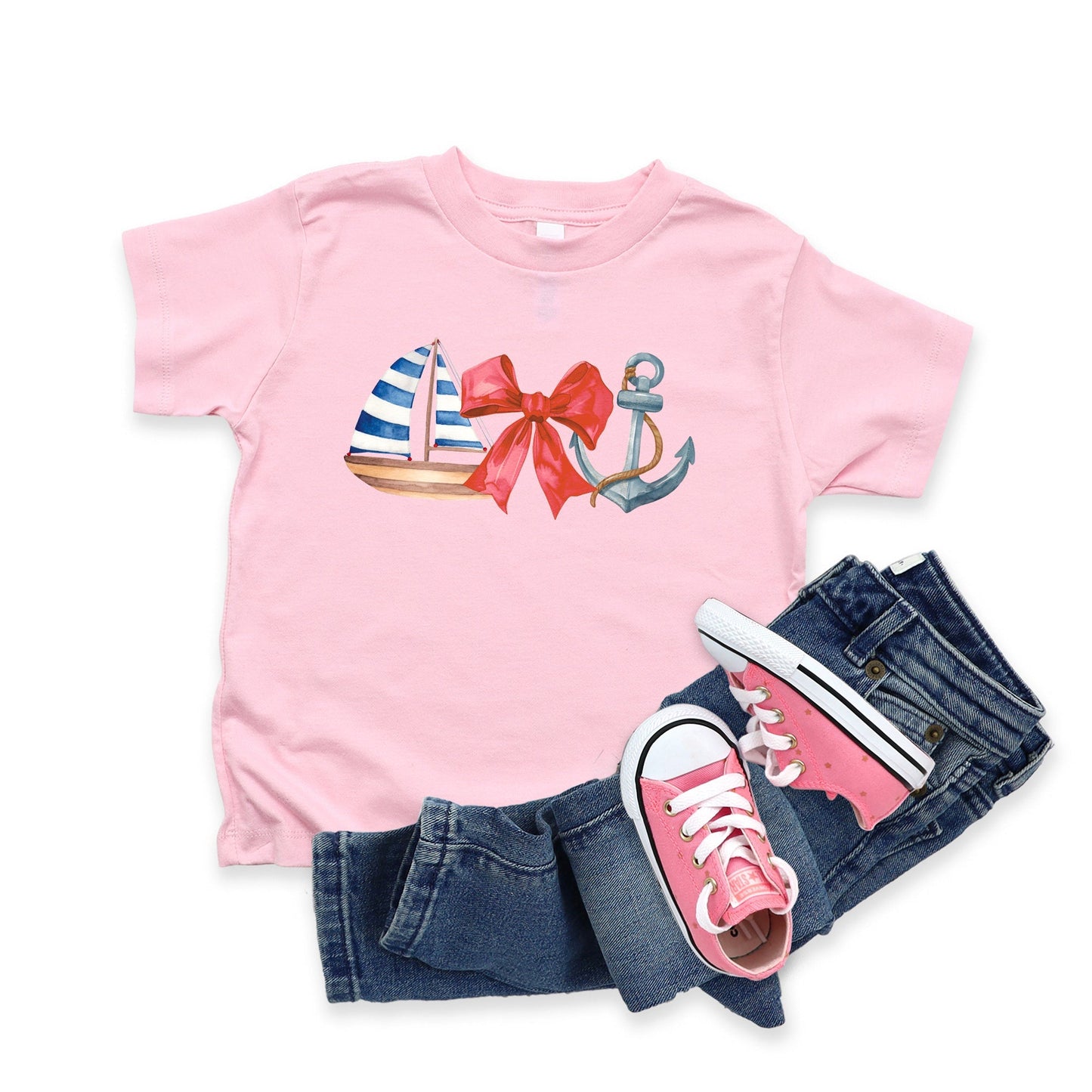 Coquette Ship Anchor | Toddler Graphic Short Sleeve Tee