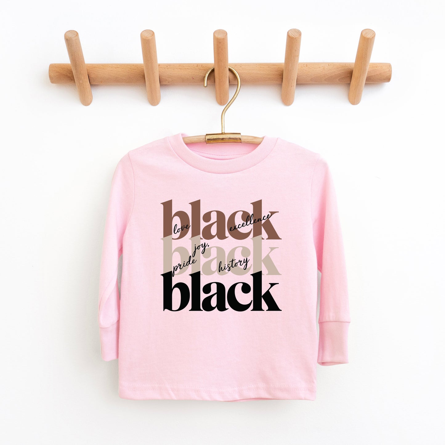 Black History Stacked | Youth Graphic Long Sleeve Tee