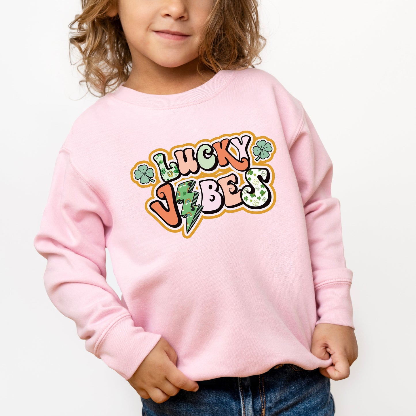 Lucky Vibes Lightning Bolt | Youth Ultra-Soft Graphic Sweatshirt